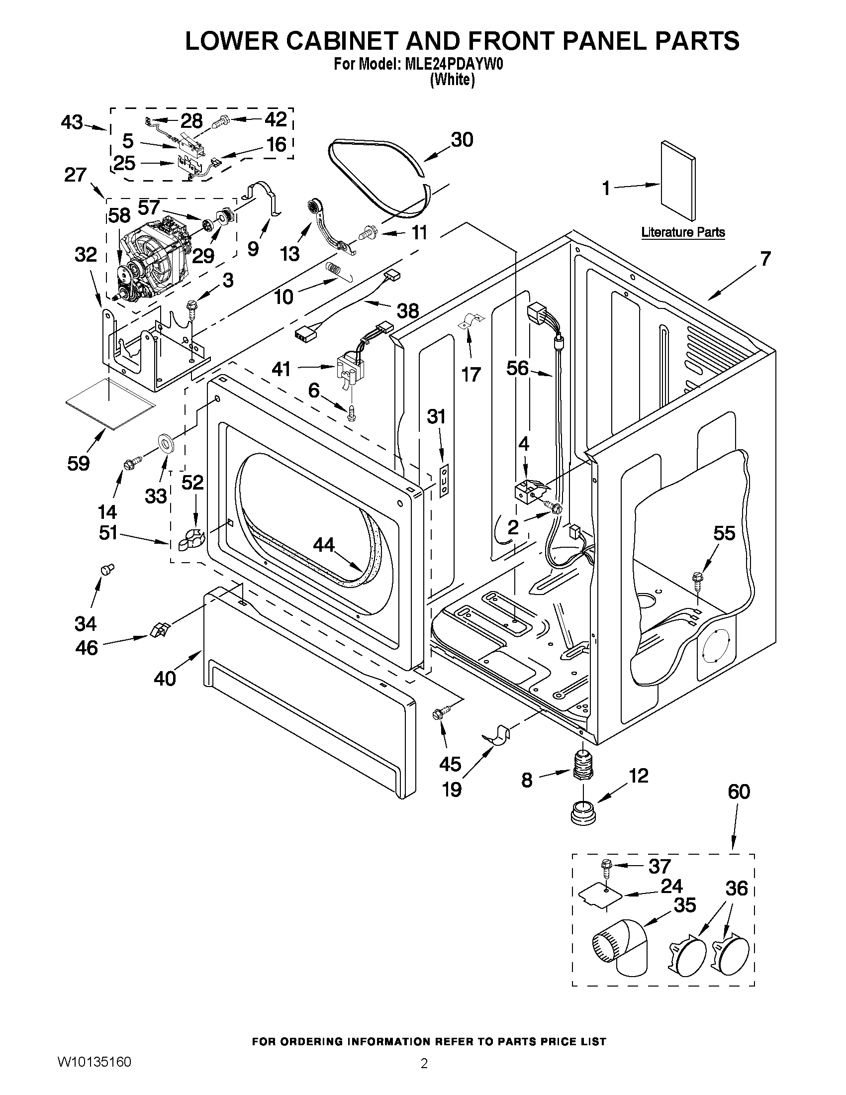 01 - LOWER CABINET AND FRONT PANEL PARTS