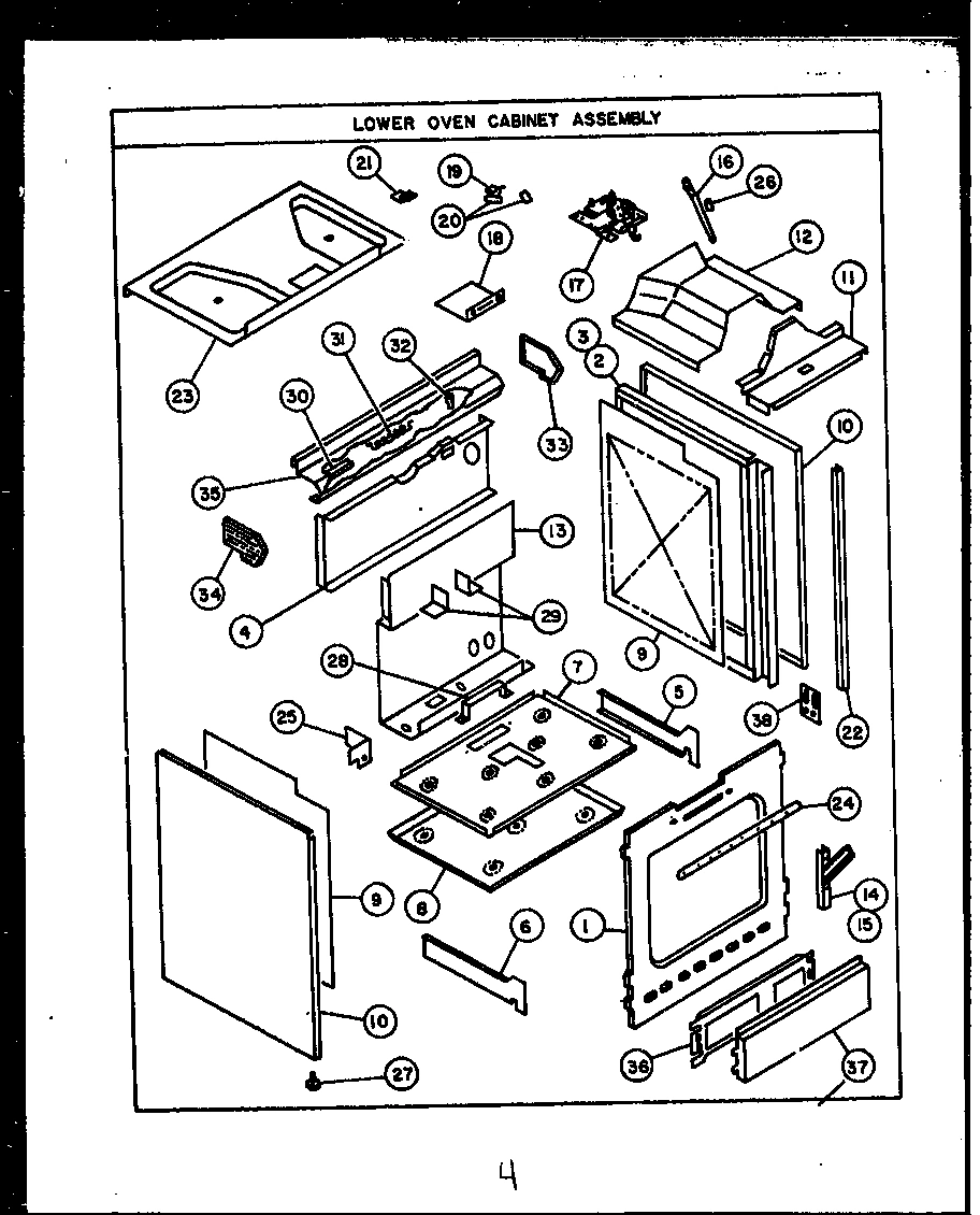 02 - LOWER OVEN CABINET ASSY