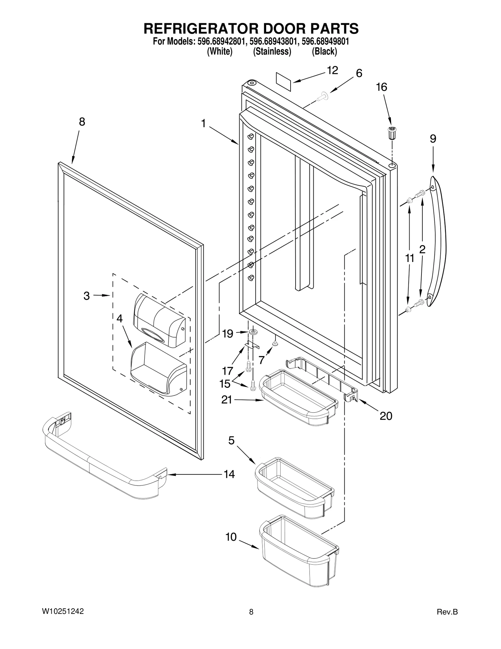 REFRIGERATOR DOOR PARTS