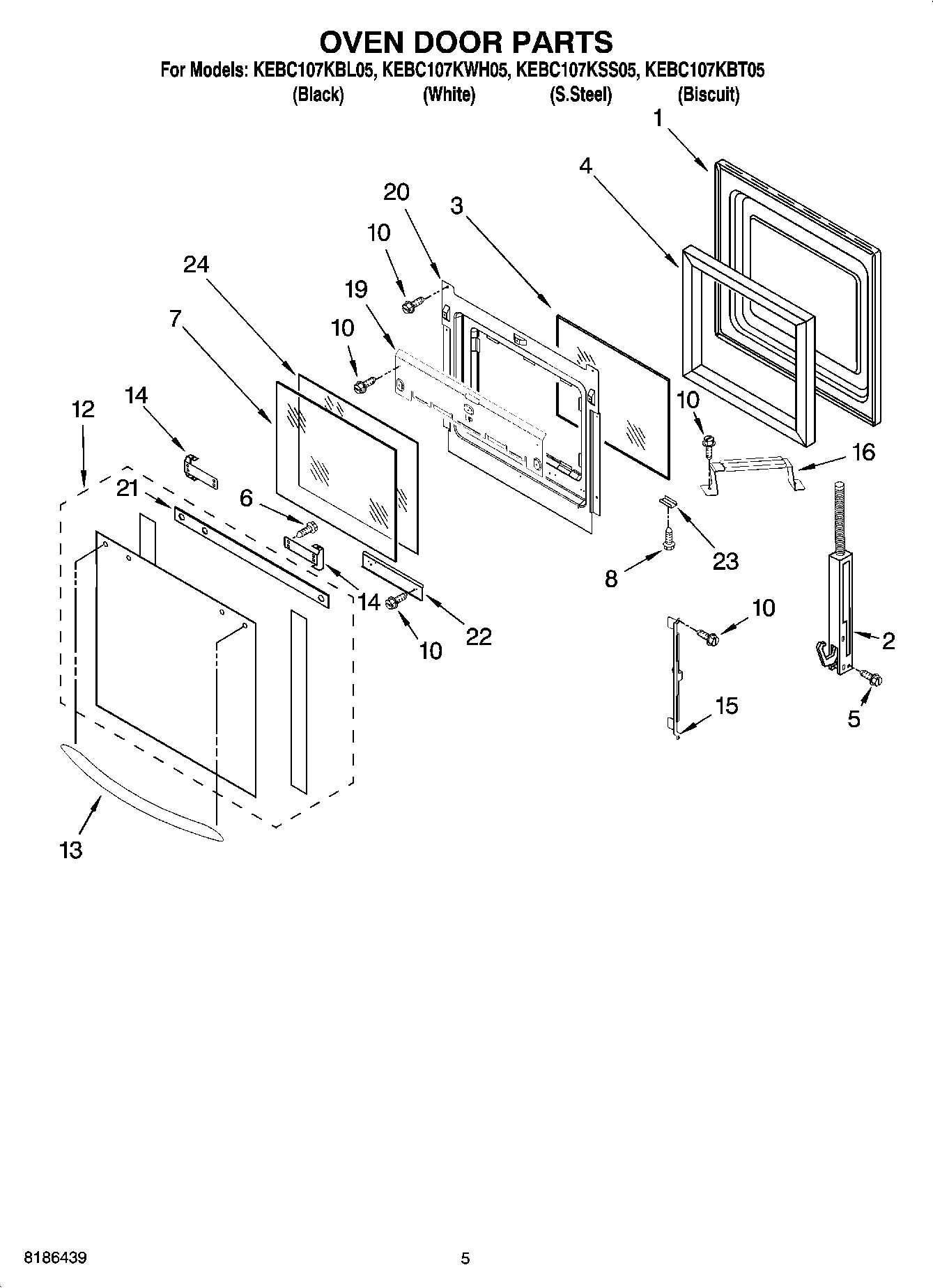 04 - OVEN DOOR PARTS
