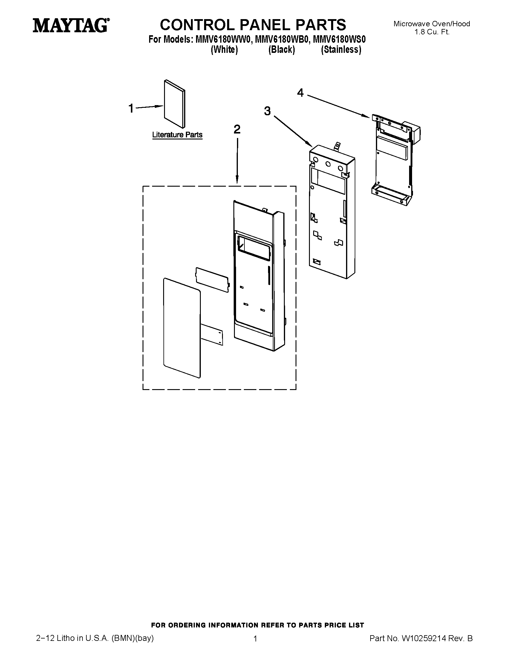 01 - CONTROL PANEL PARTS