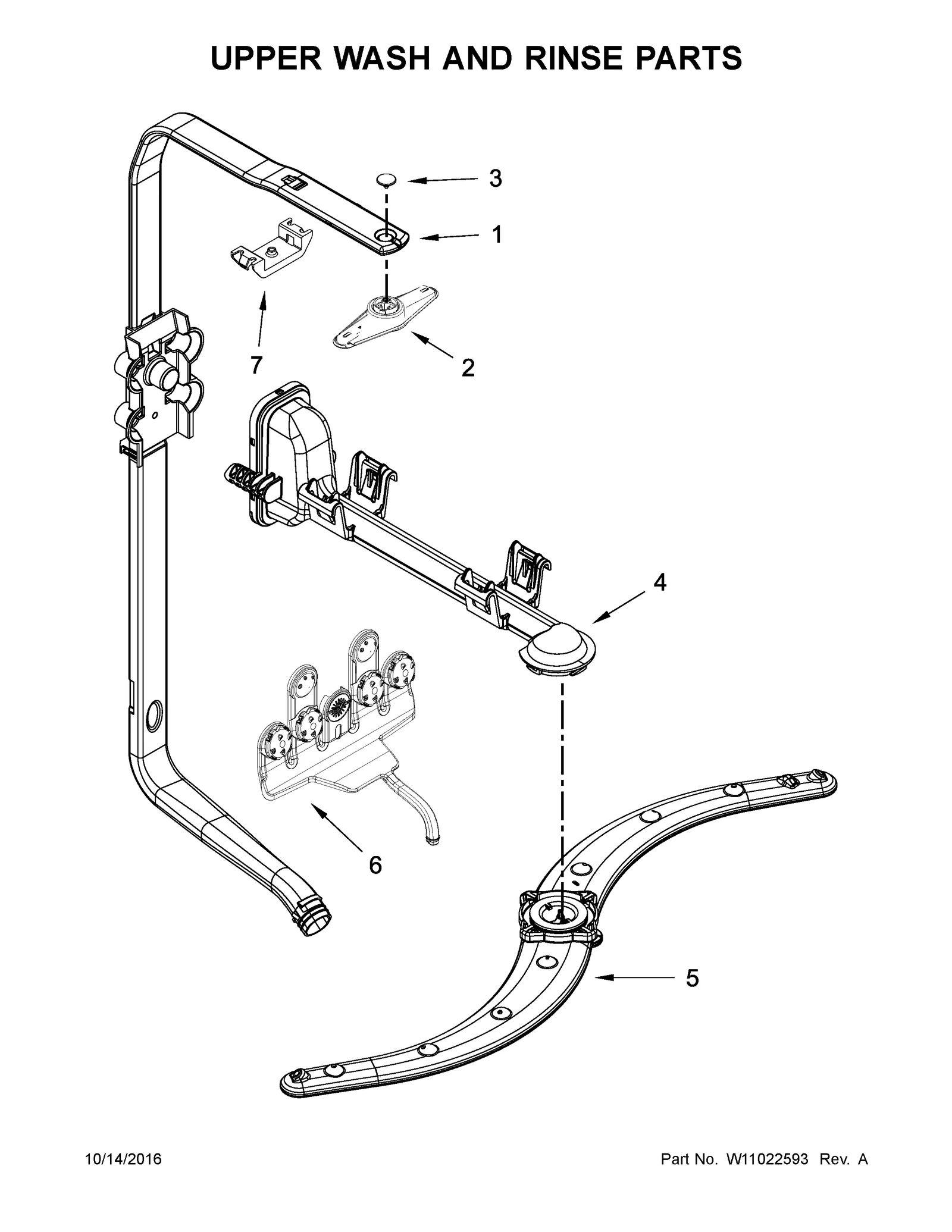 UPPER WASH AND RINSE PARTS