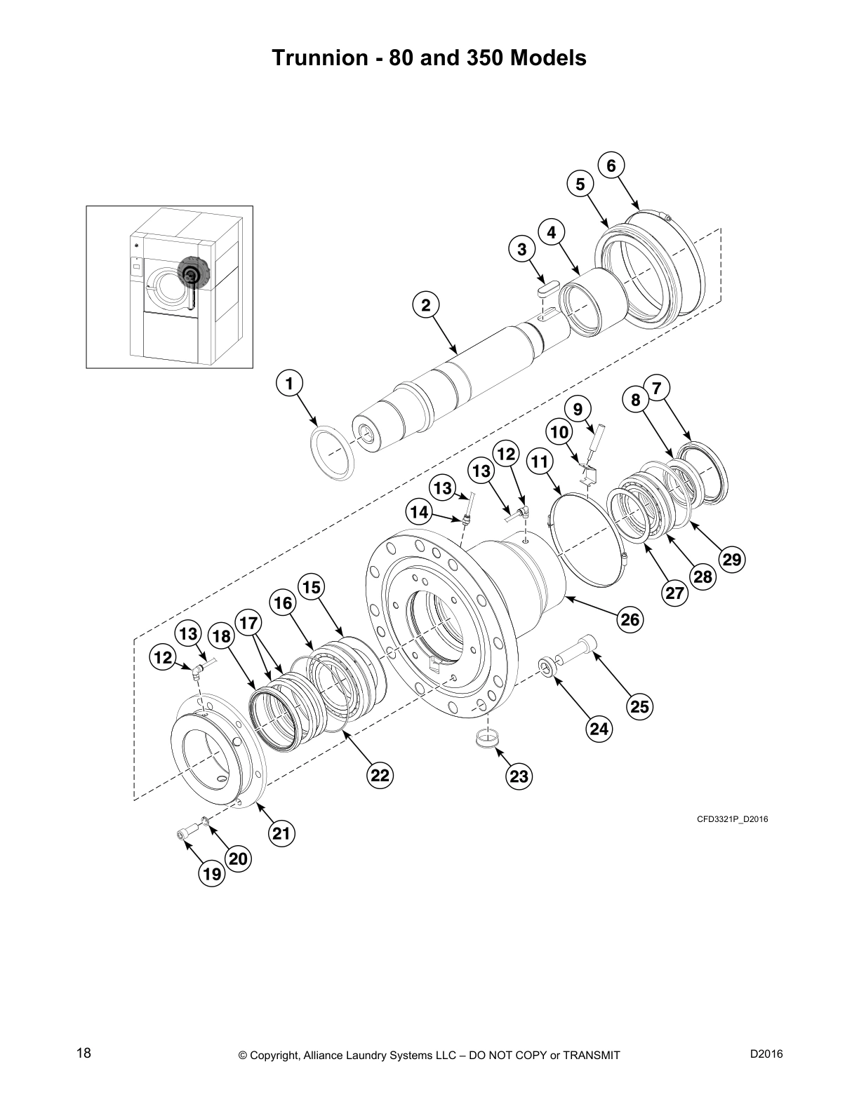 Trunnion - 80 and 350 Models