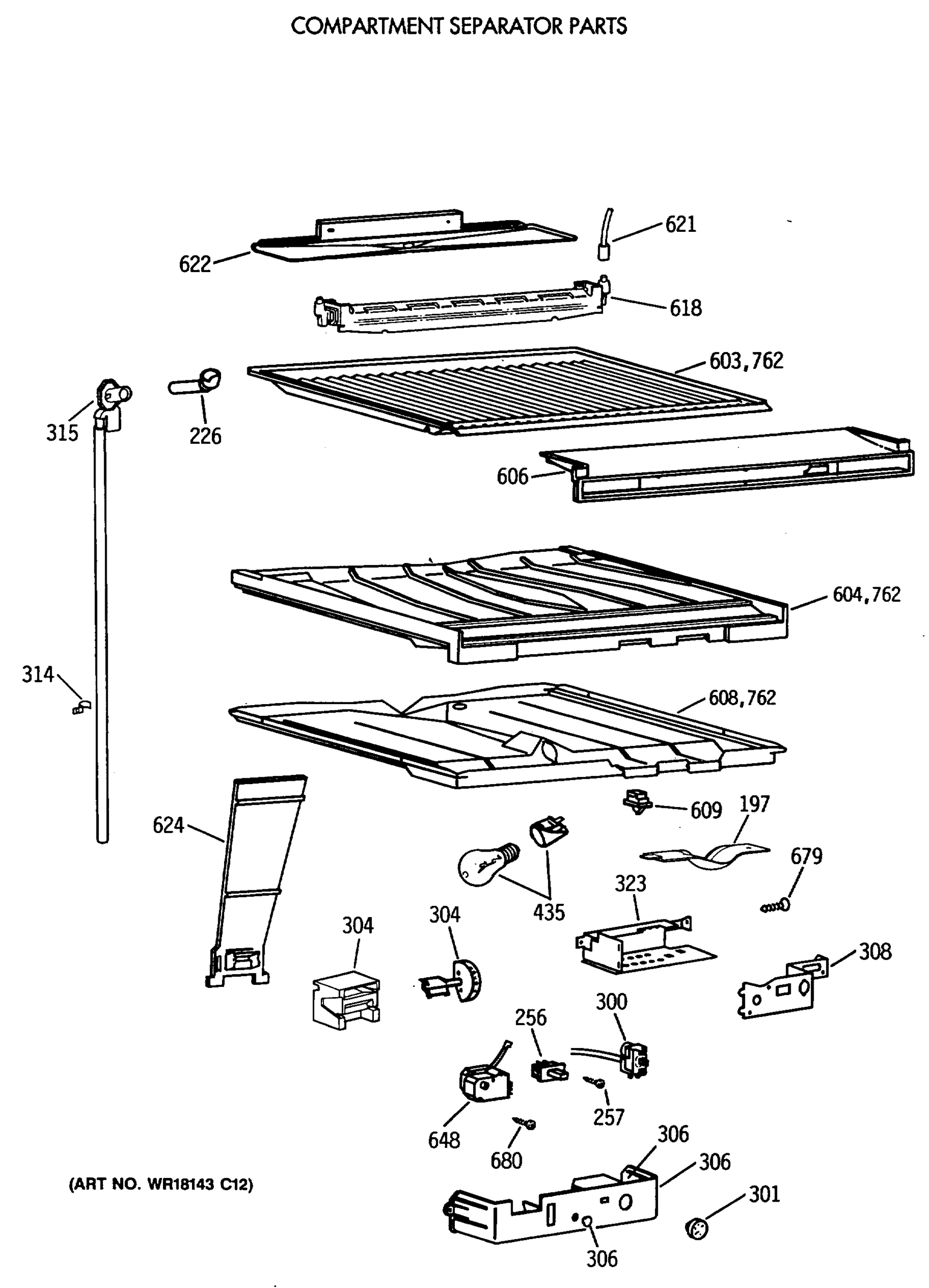 COMPARTMENT SEPARATOR PARTS