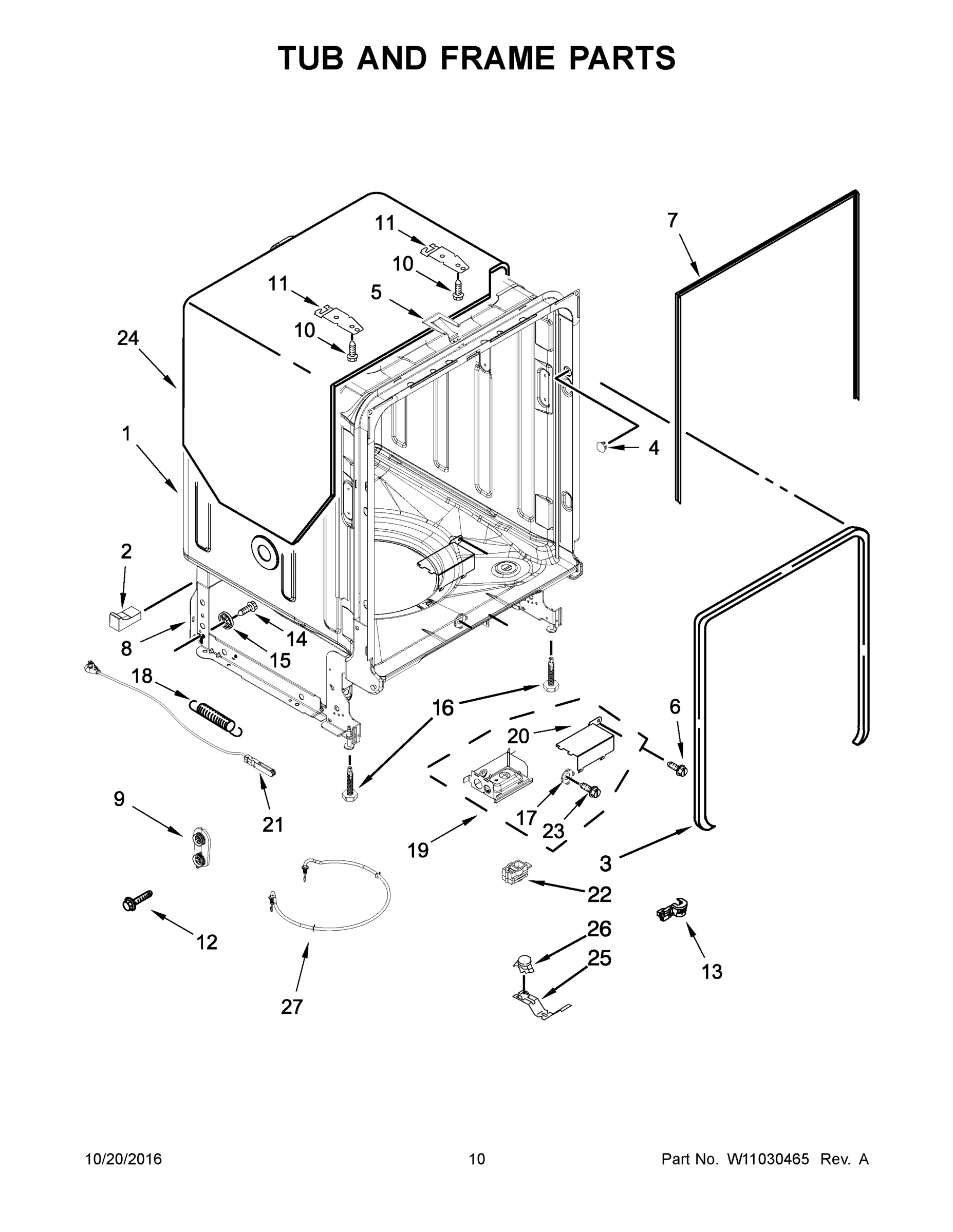 06 - TUB AND FRAME PARTS