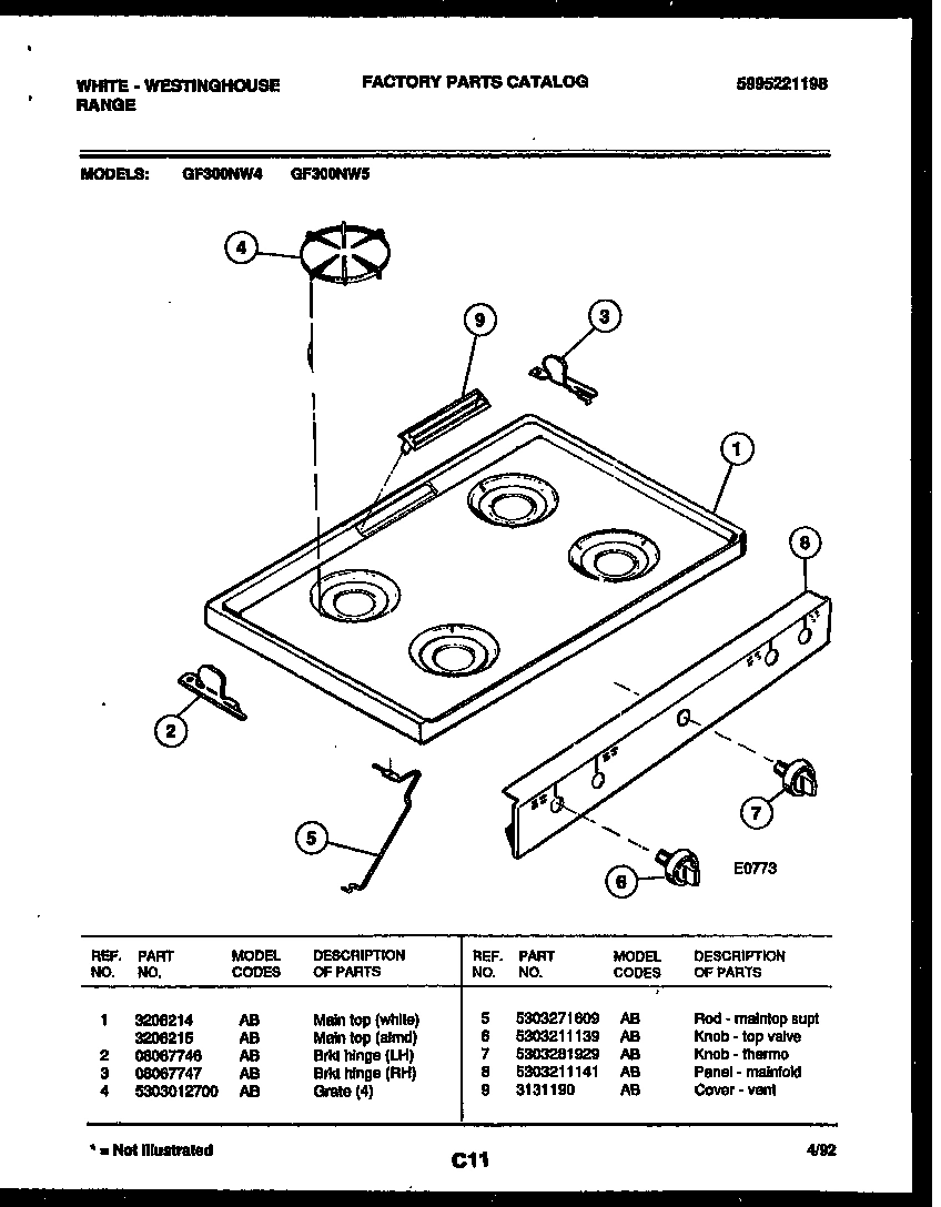 03 - COOKTOP PARTS