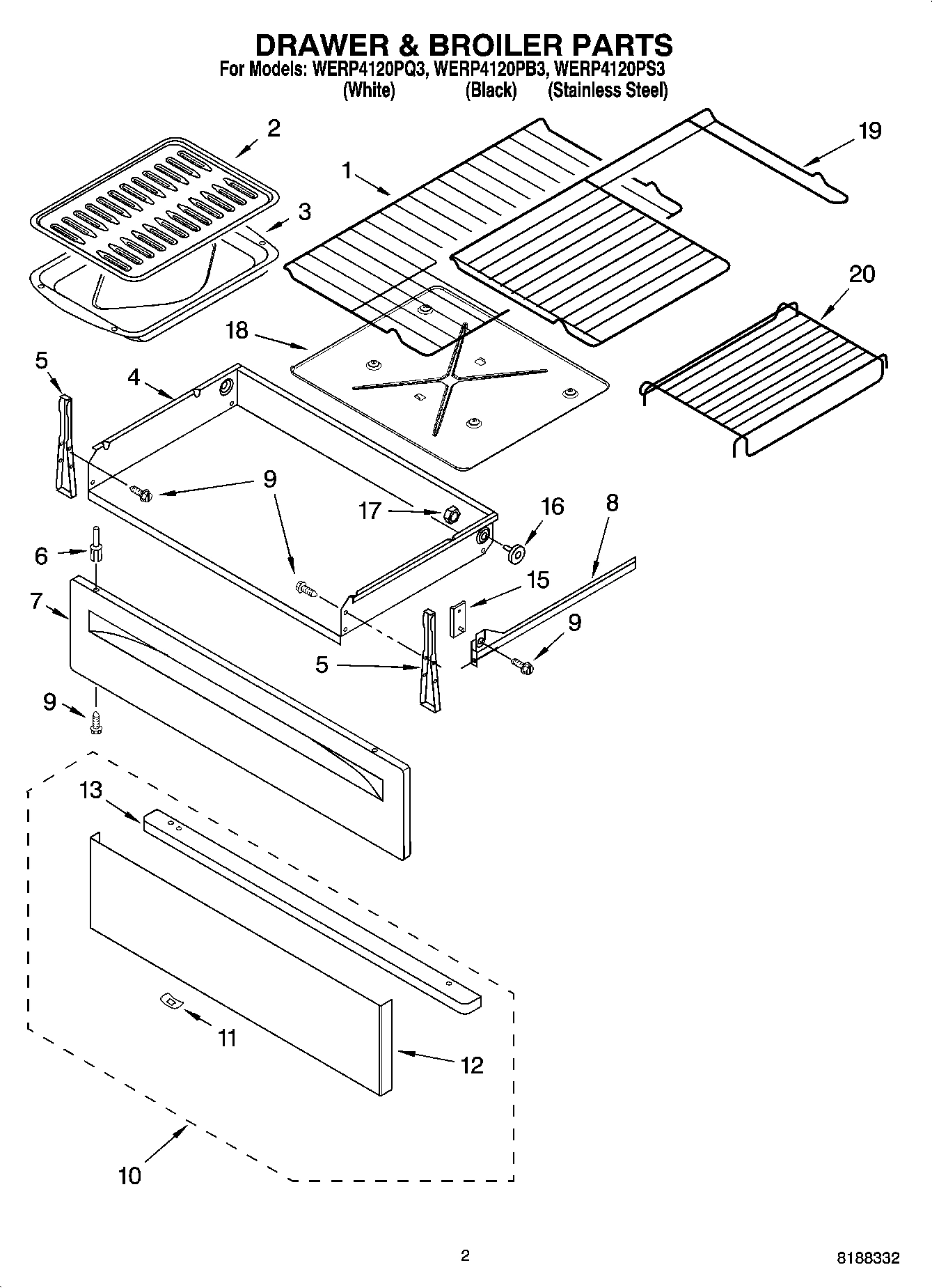 02 - DRAWER & BROILER PARTS