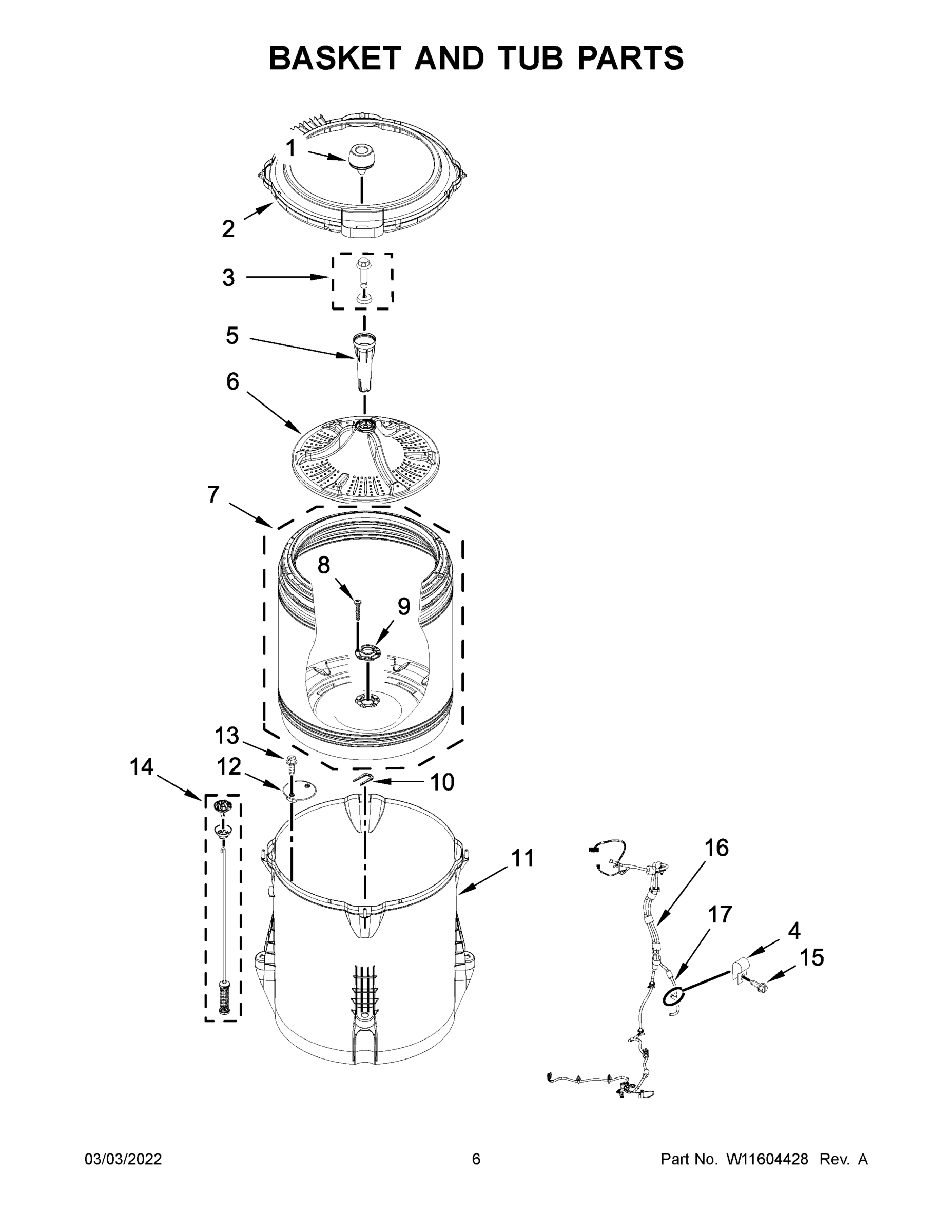 04 - BASKET AND TUB PARTS