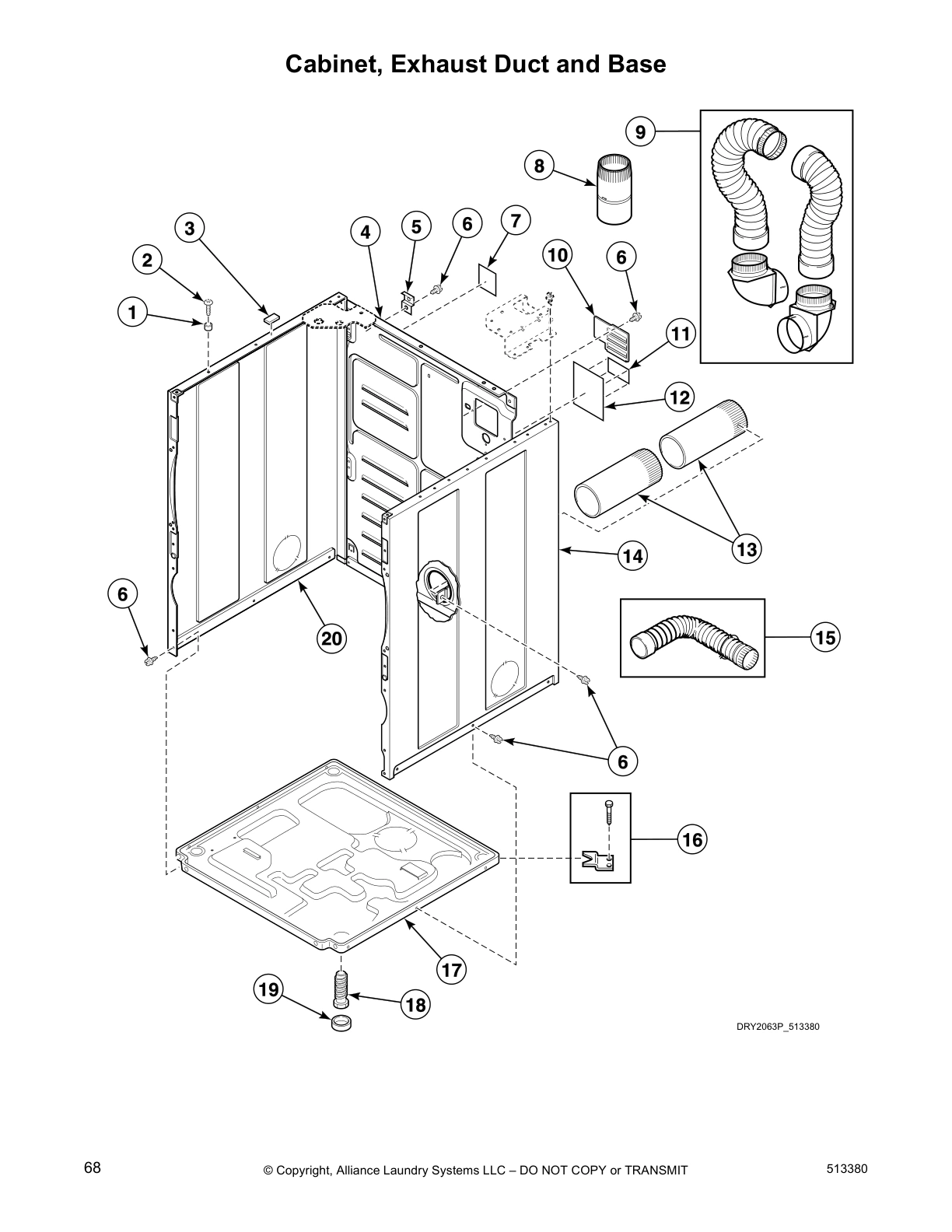 Cabinet, Exhaust Duct and Base