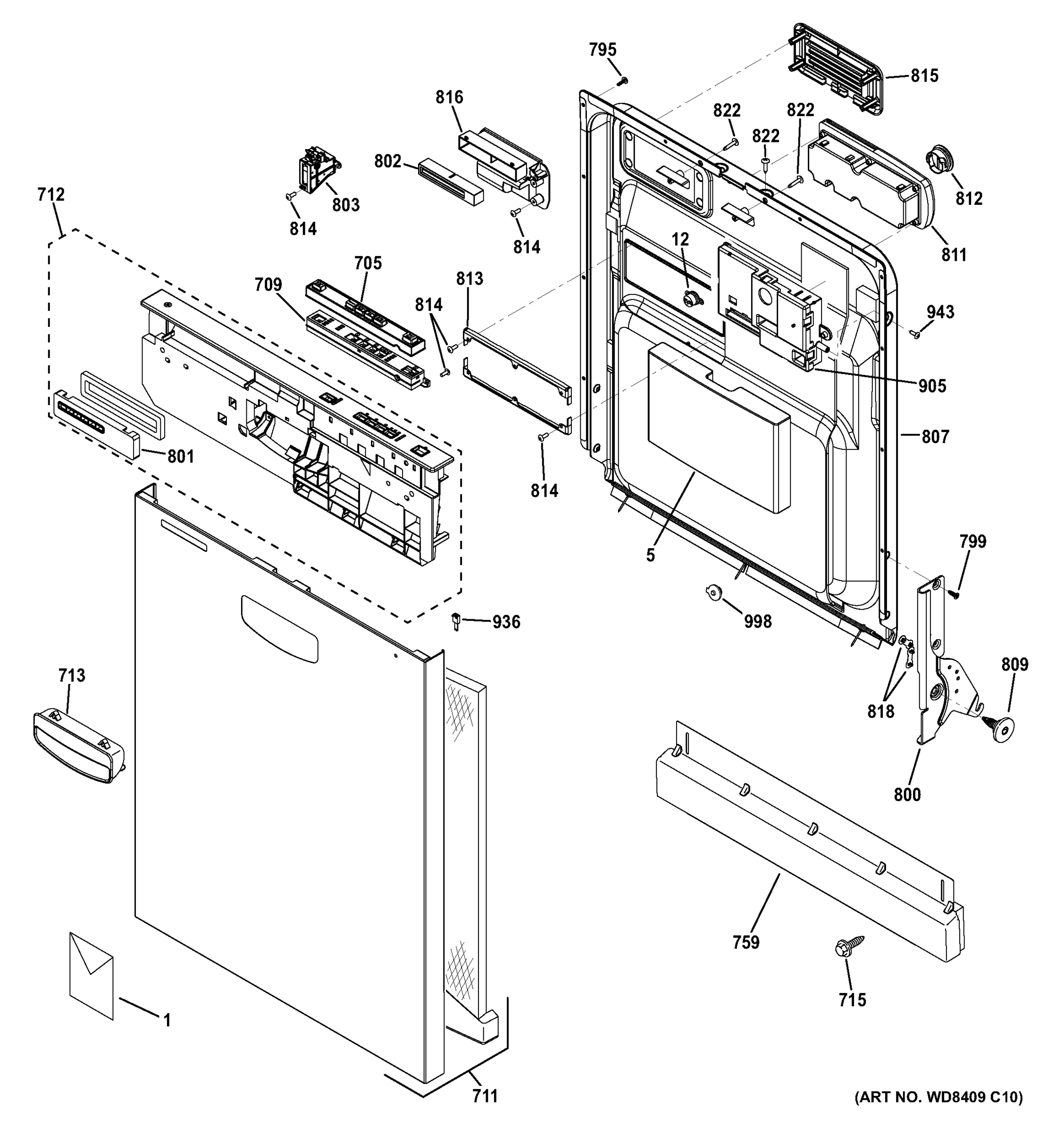 ESCUTCHEON & DOOR ASSEMBLY