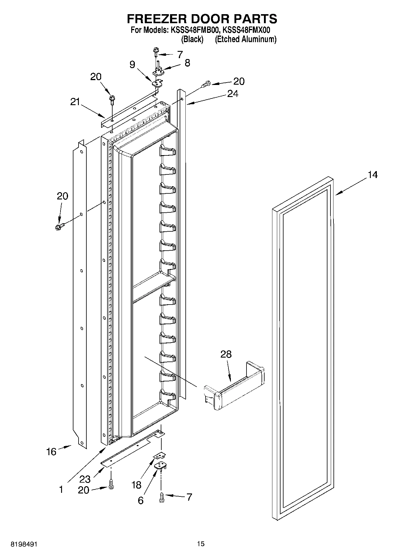 10 - FREEZER DOOR PARTS