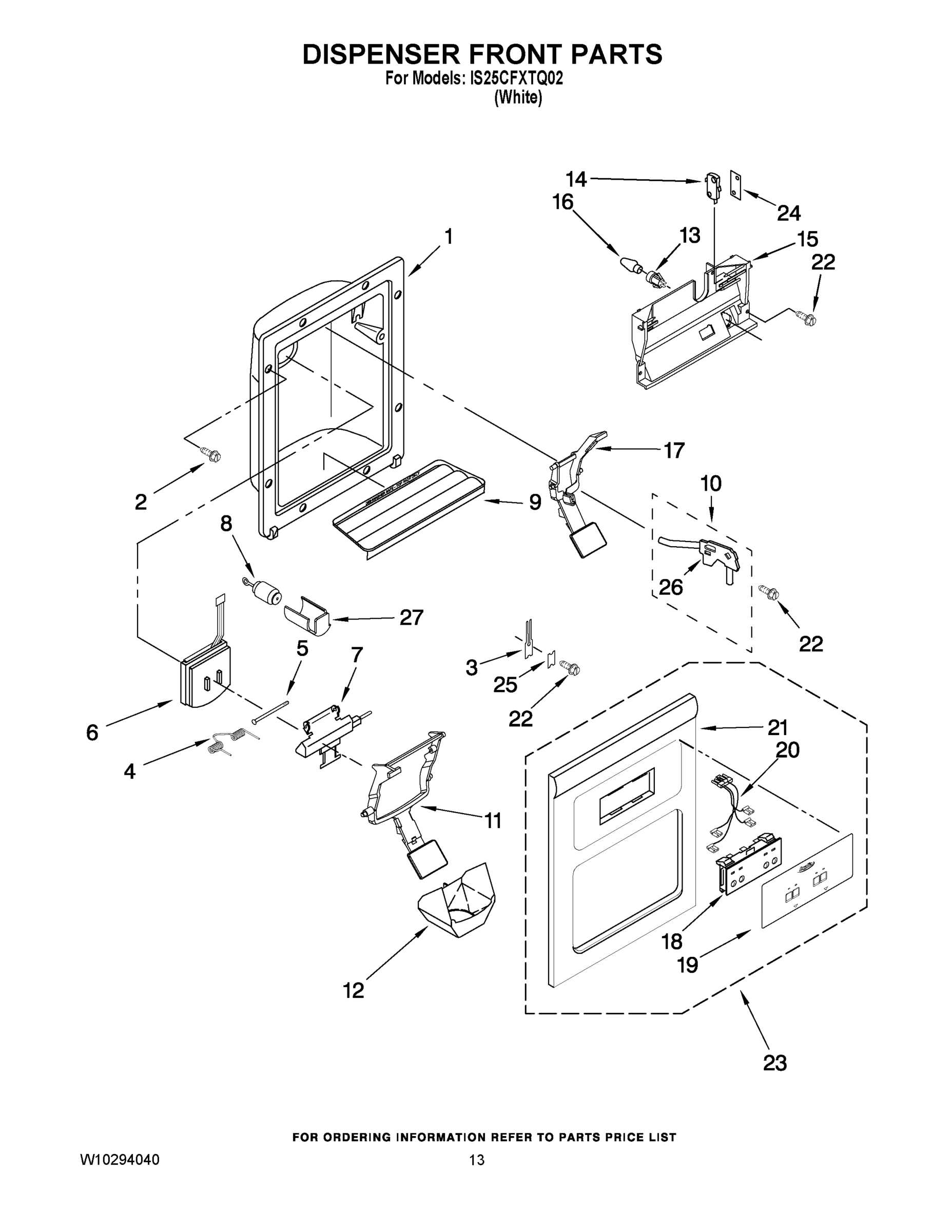 08 - DISPENSER FRONT PARTS
