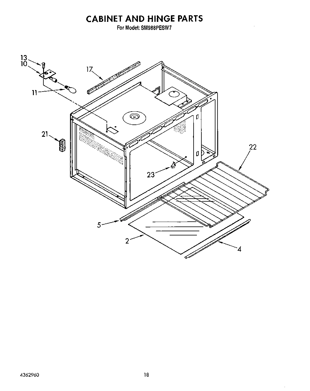 12 - CABINET AND HINGE