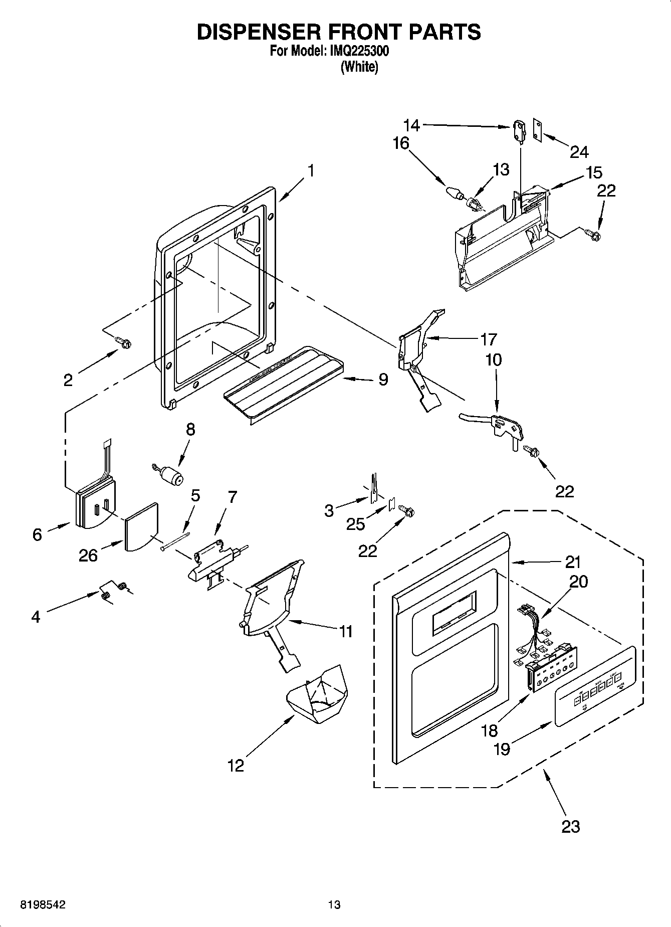 08 - DISPENSER FRONT PARTS