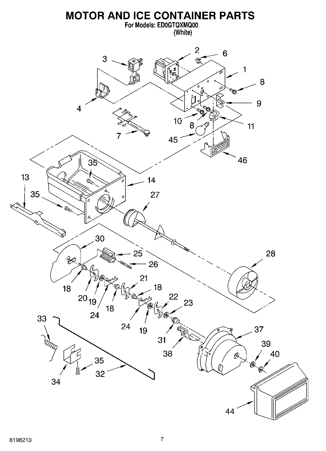 05 - MOTOR AND ICE CONTAINER PARTS