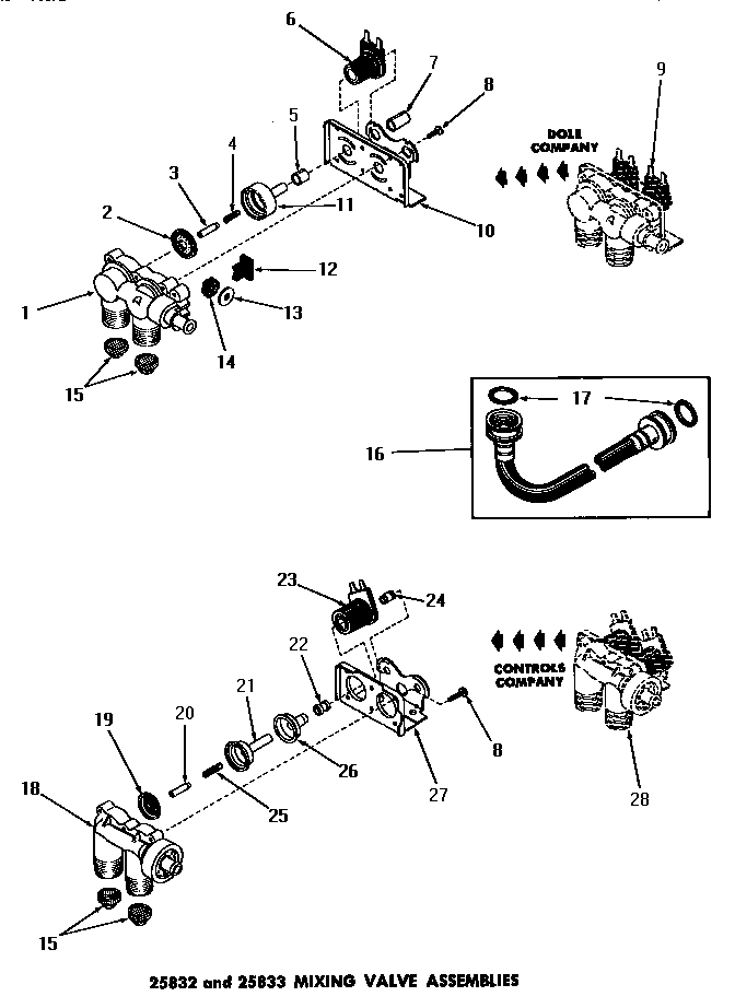 04 - 25832 & 25833 MIXING VALVE ASSEMBLIES