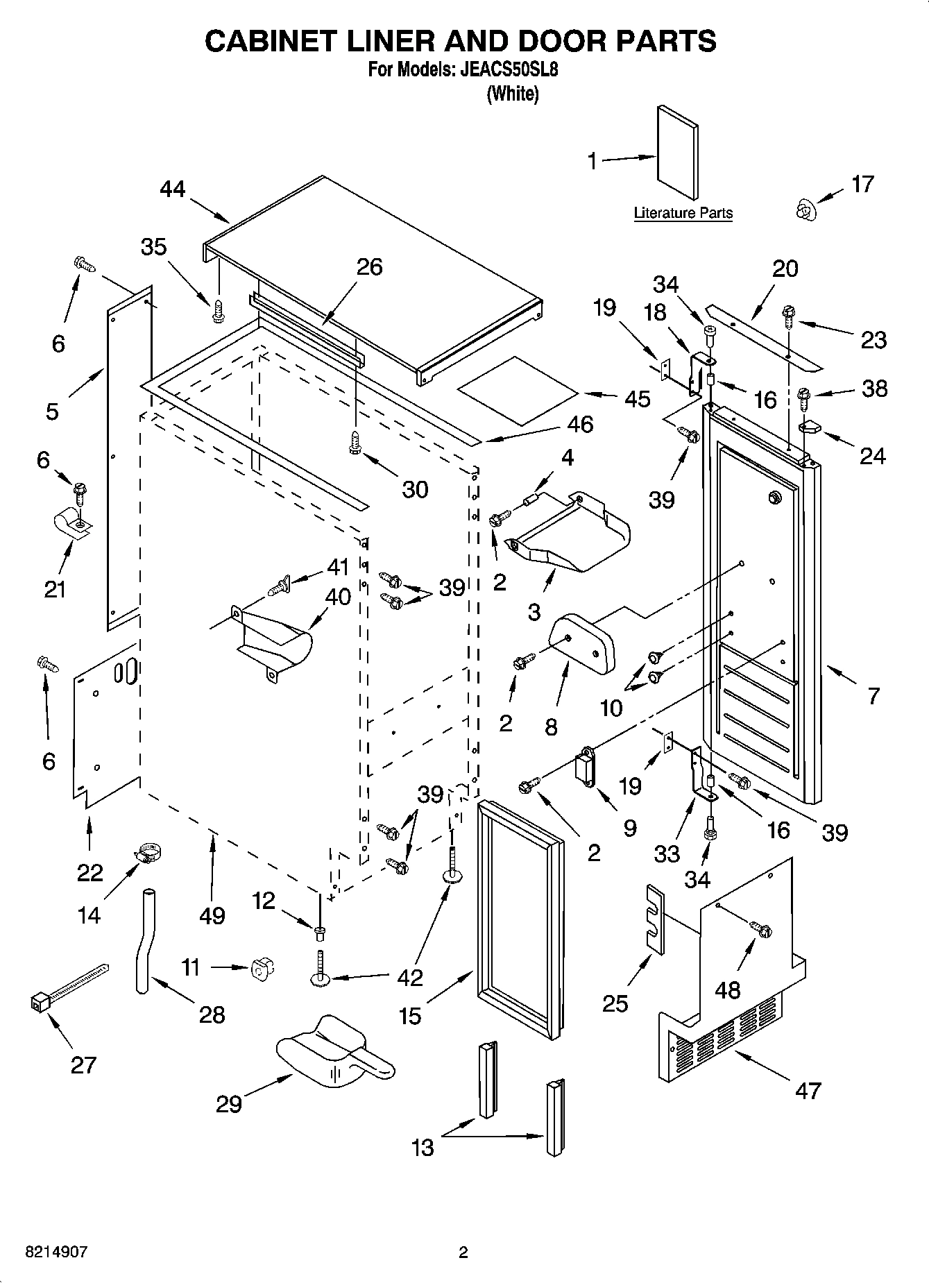 01 - CABINET LINER AND DOOR PARTS