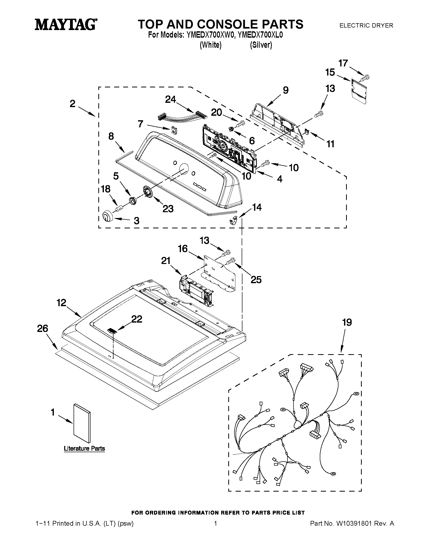 01 - TOP AND CONSOLE PARTS