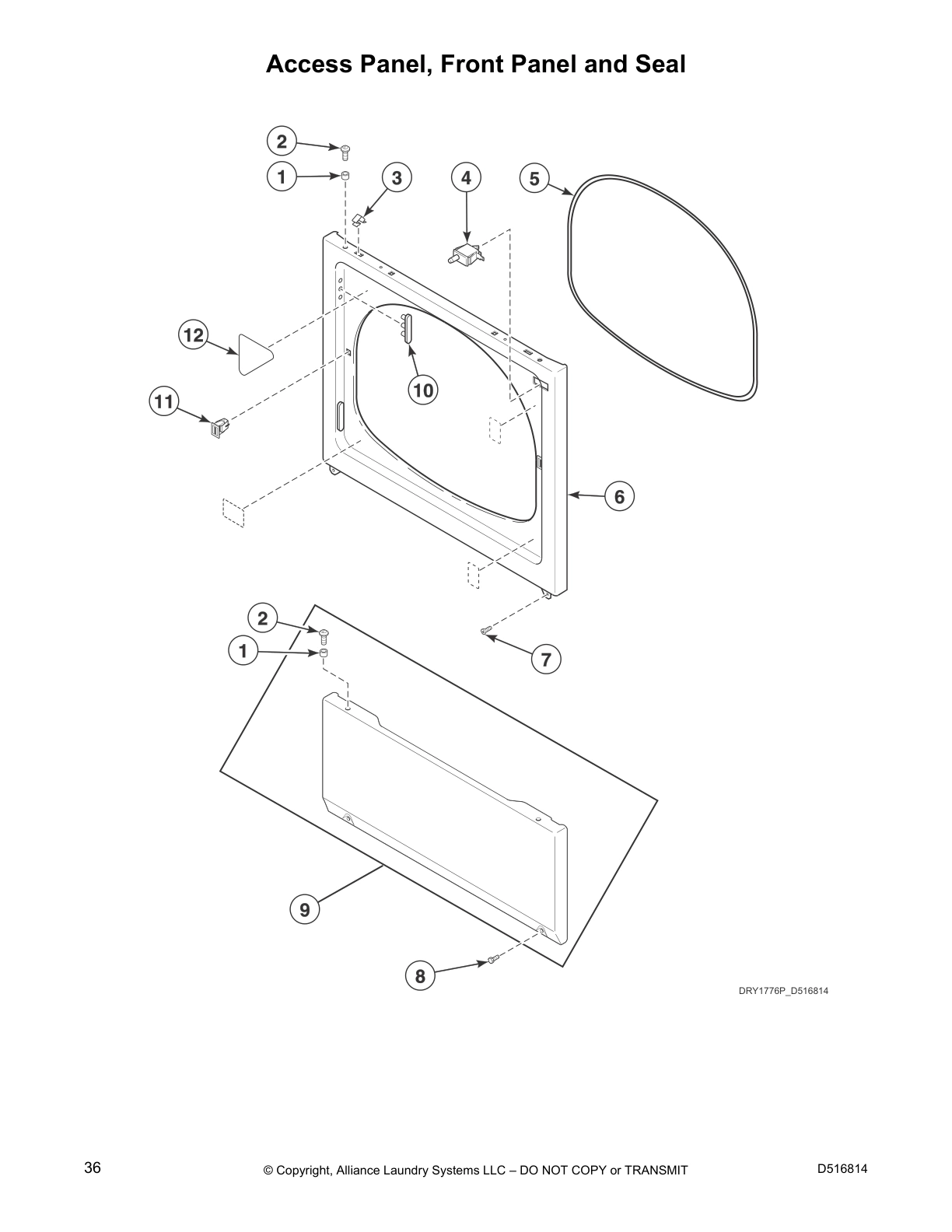 Access Panel, Front Panel and Seal