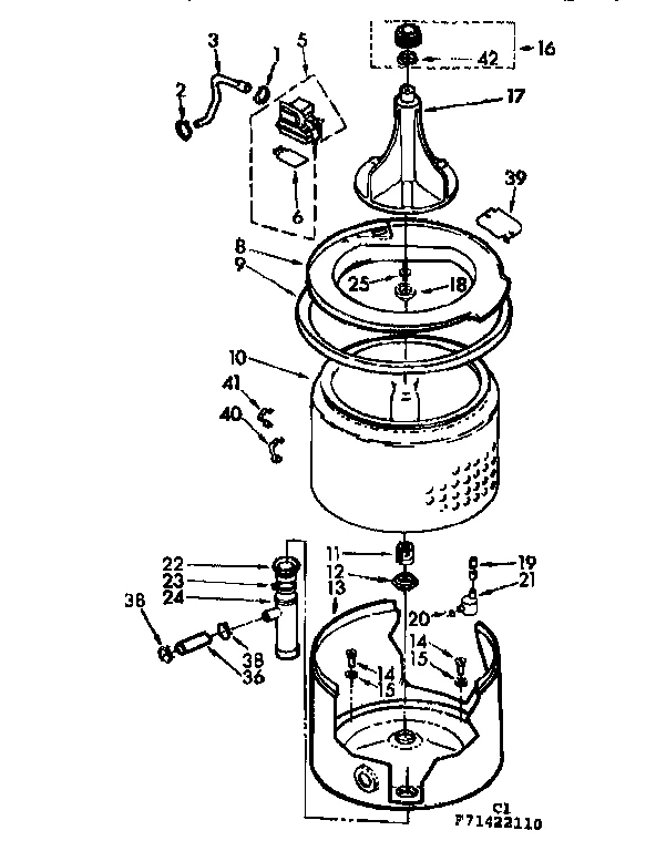 TUB AND BASKET ASSEMBLY