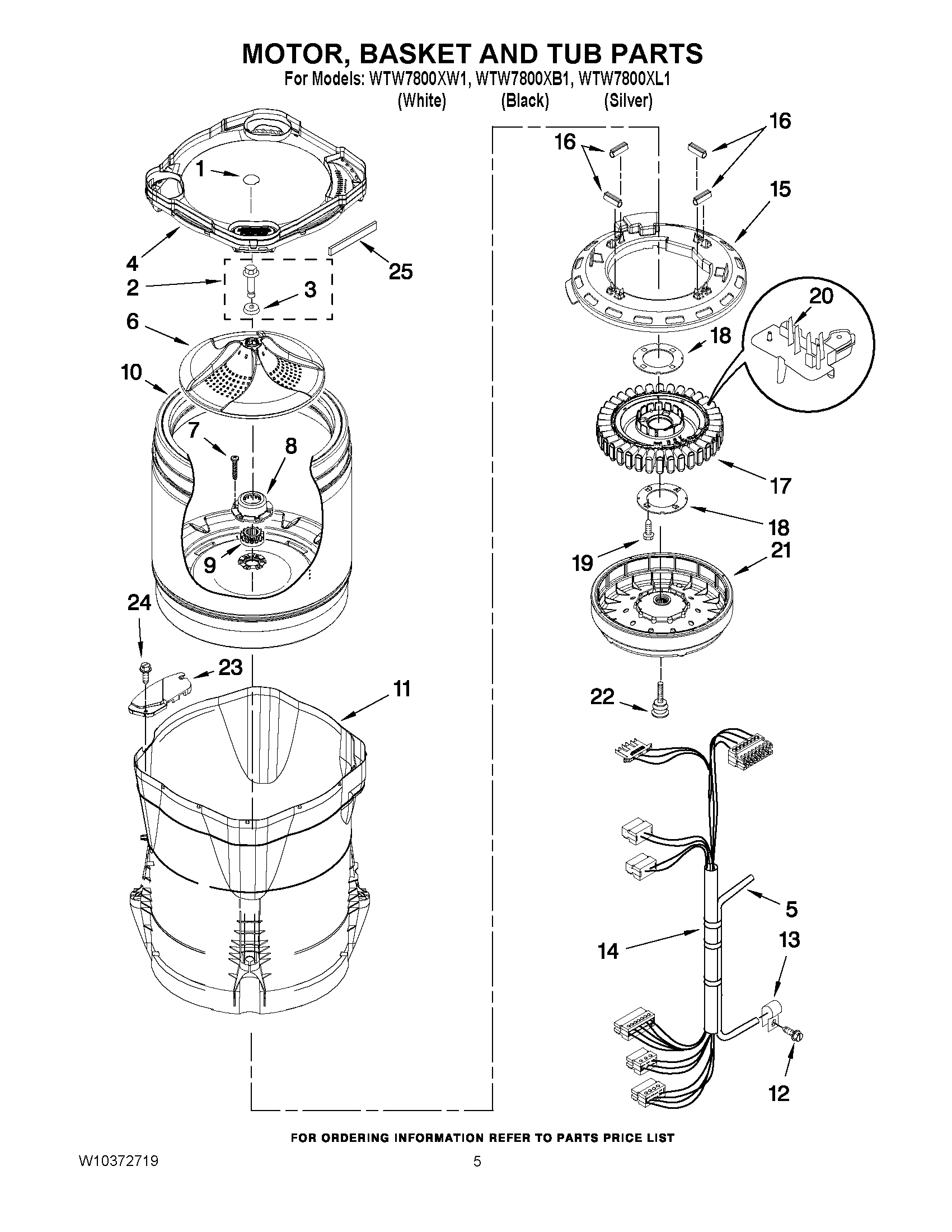 03 - MOTOR, BASKET AND TUB PARTS