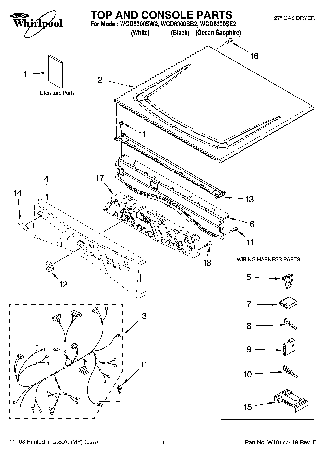 01 - TOP AND CONSOLE PARTS