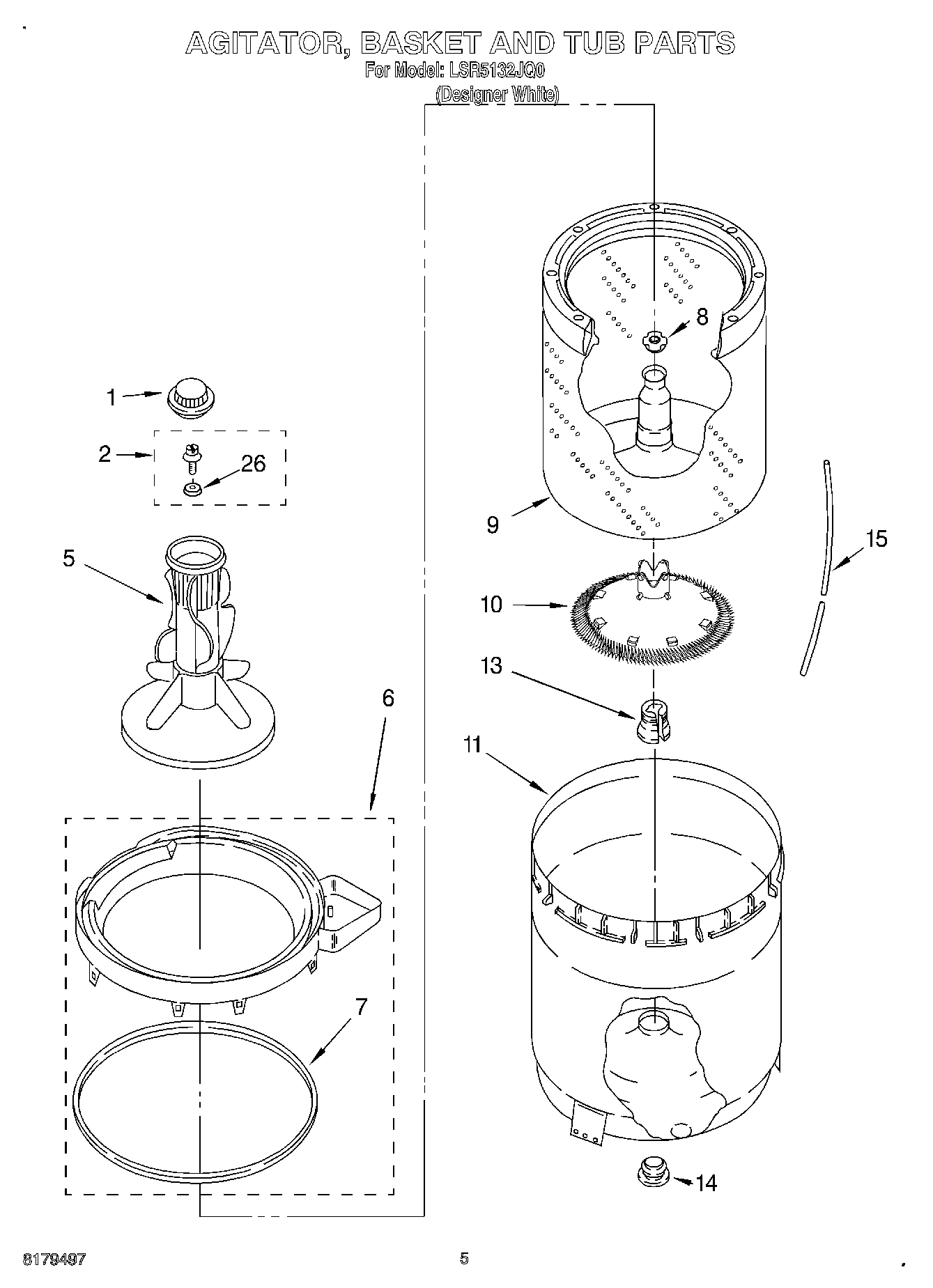 03 - AGITATOR, BASKET AND TUB