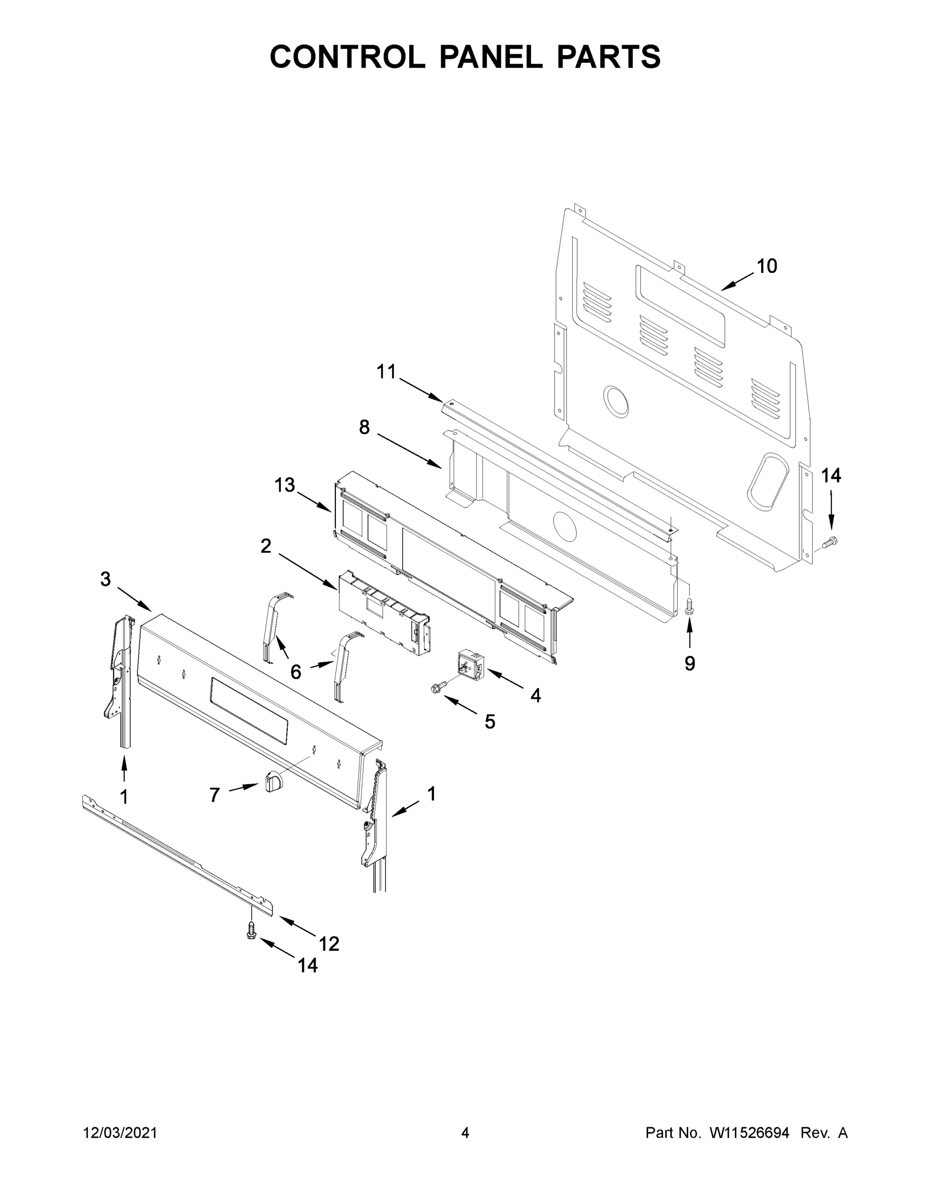 03 - CONTROL PANEL PARTS