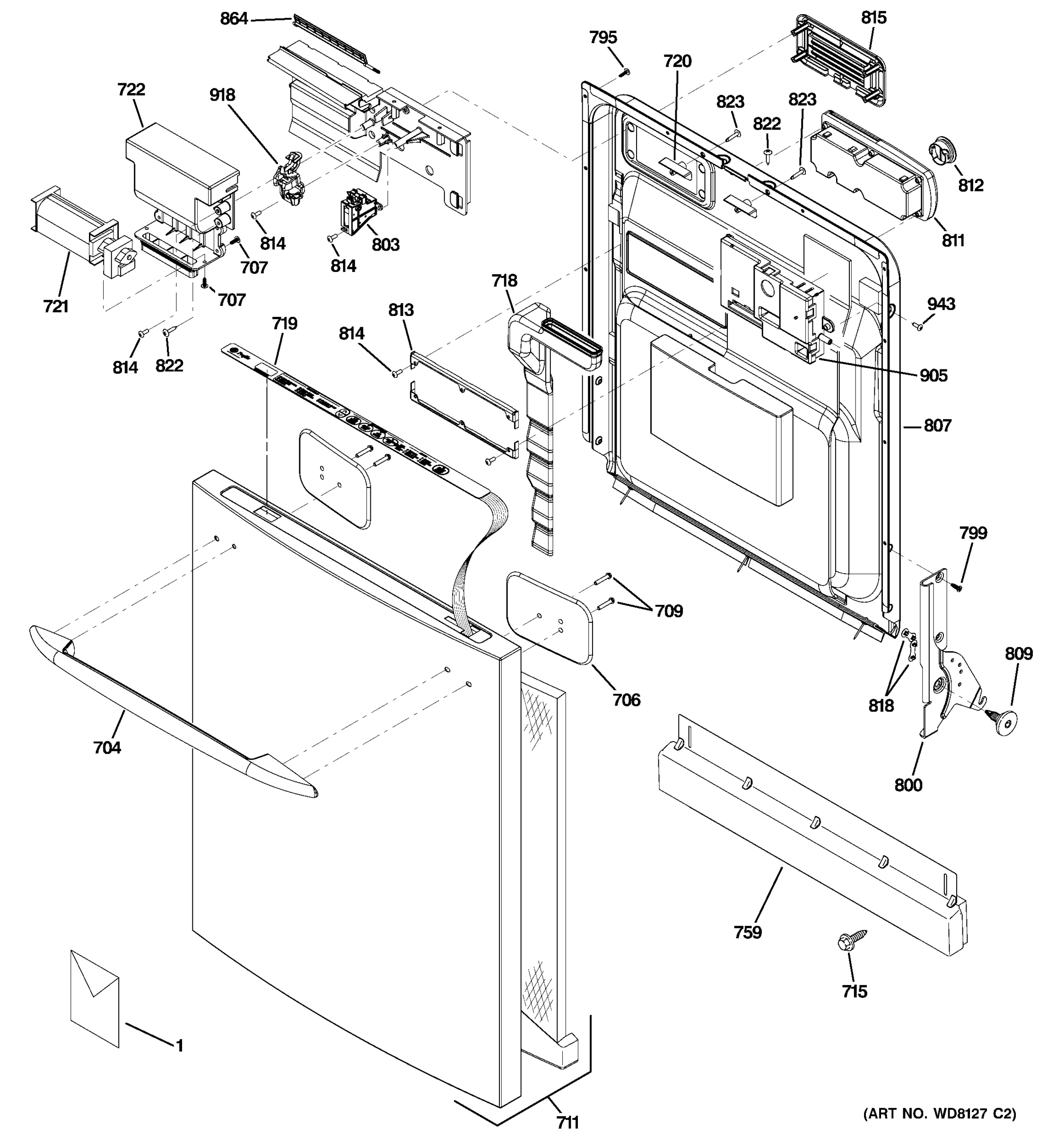 ESCUTCHEON & DOOR ASSEMBLY