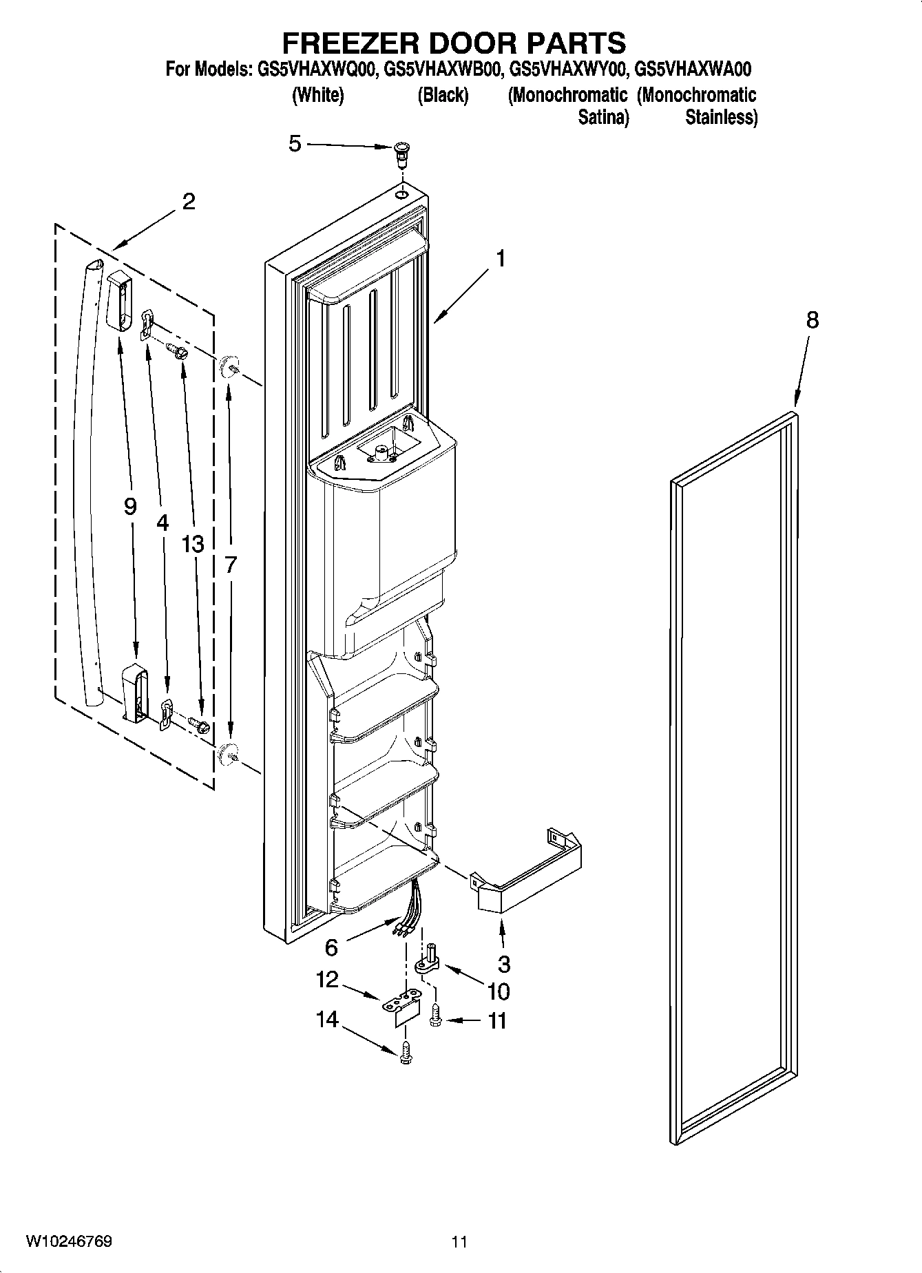 07 - FREEZER DOOR PARTS