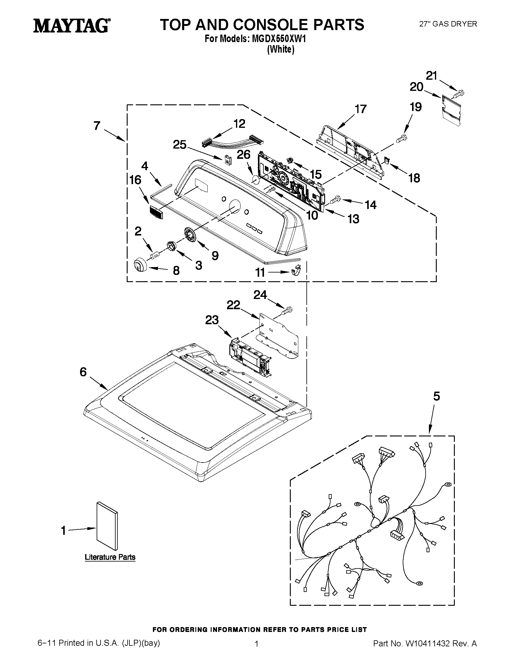 01 - TOP AND CONSOLE PARTS