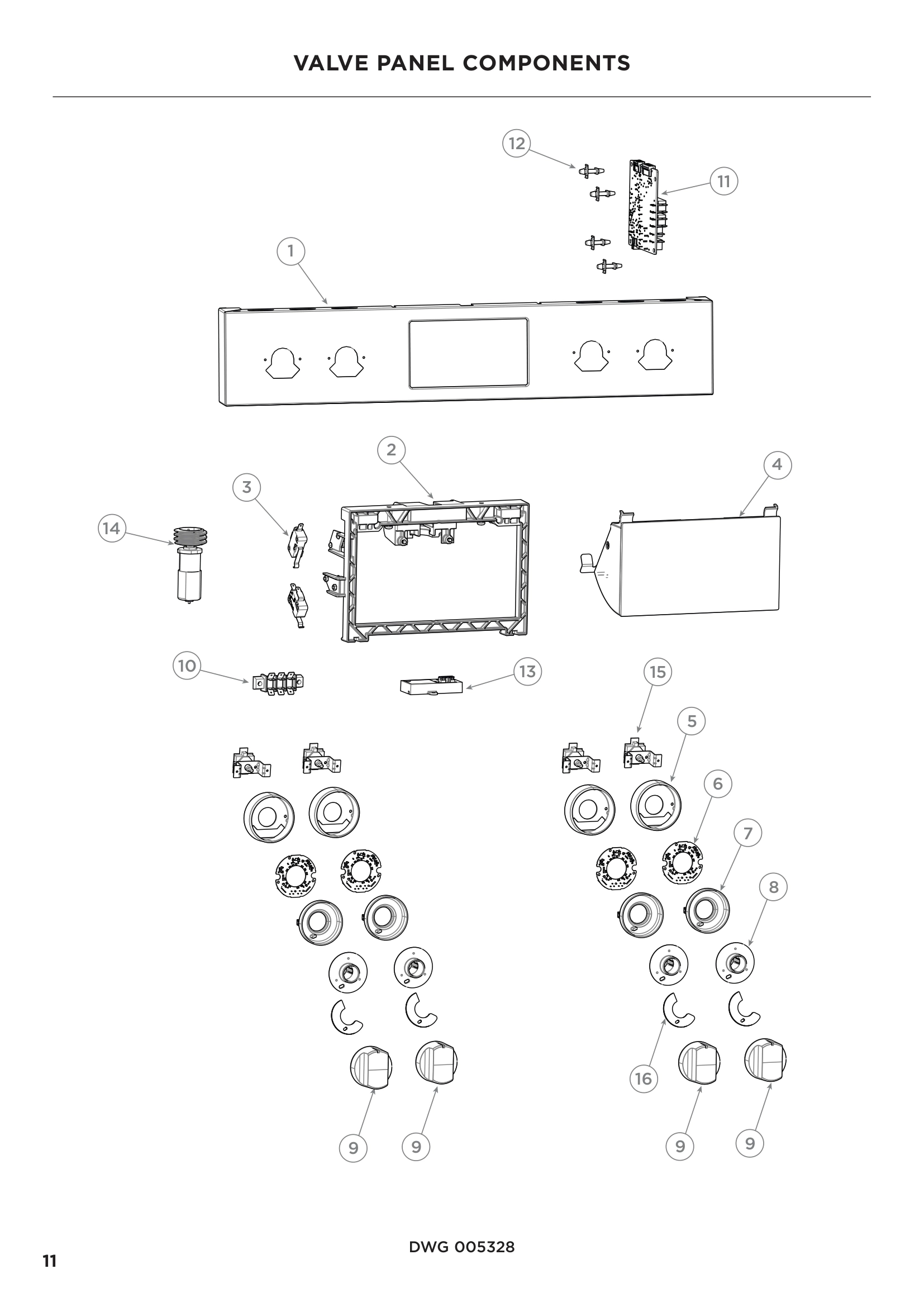 VALVE PANEL COMPONENTS