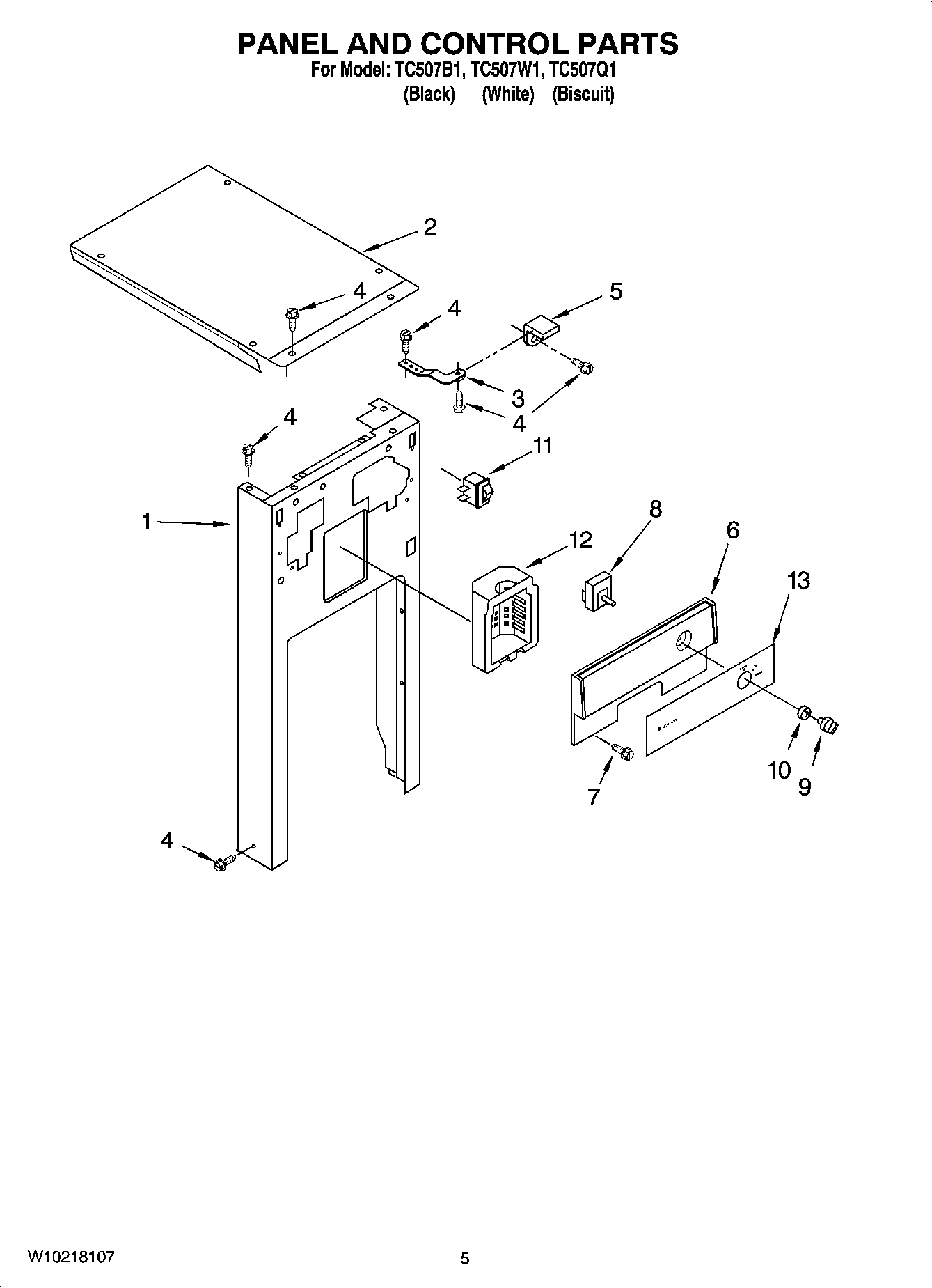 05 - PANEL AND CONTROL PARTS