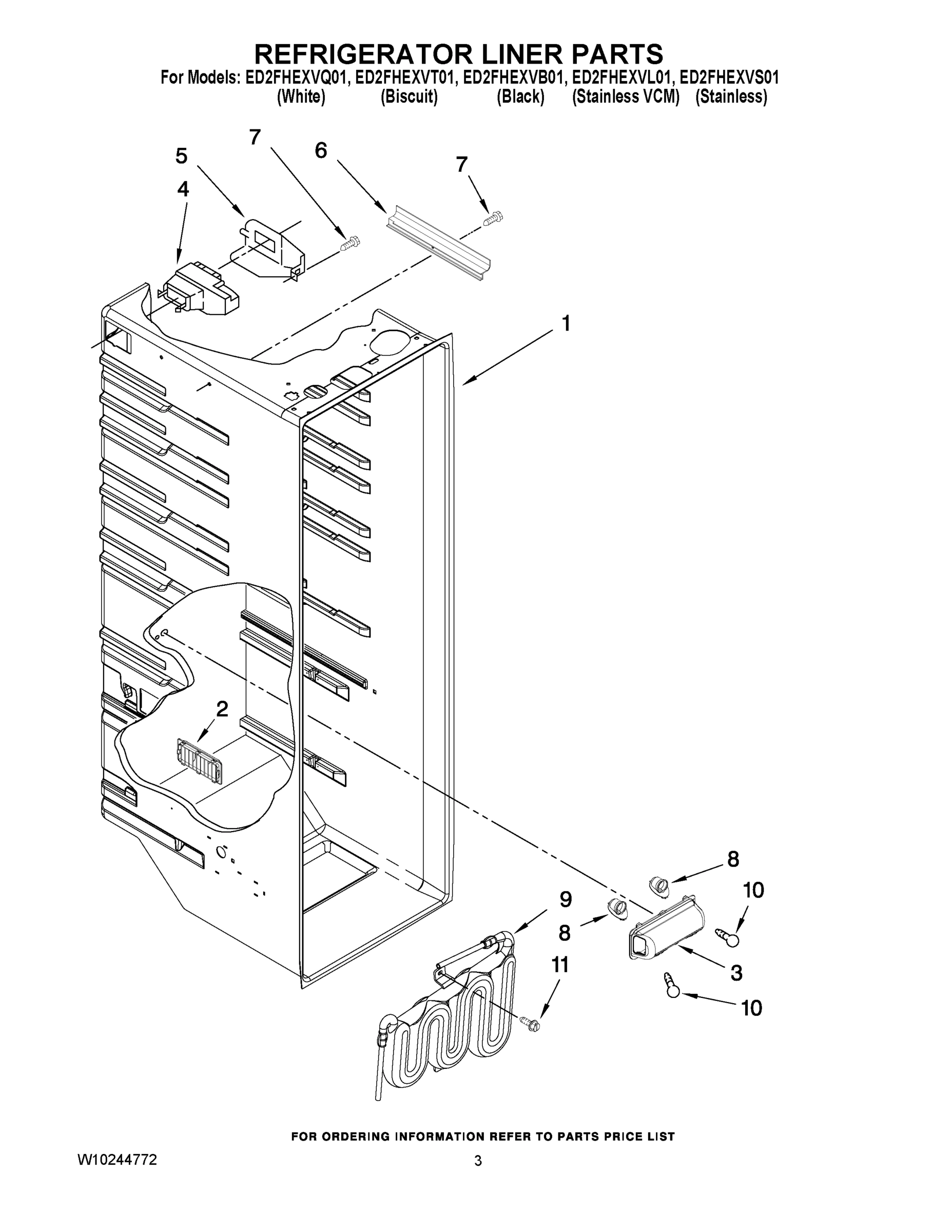 02 - REFRIGERATOR LINER PARTS