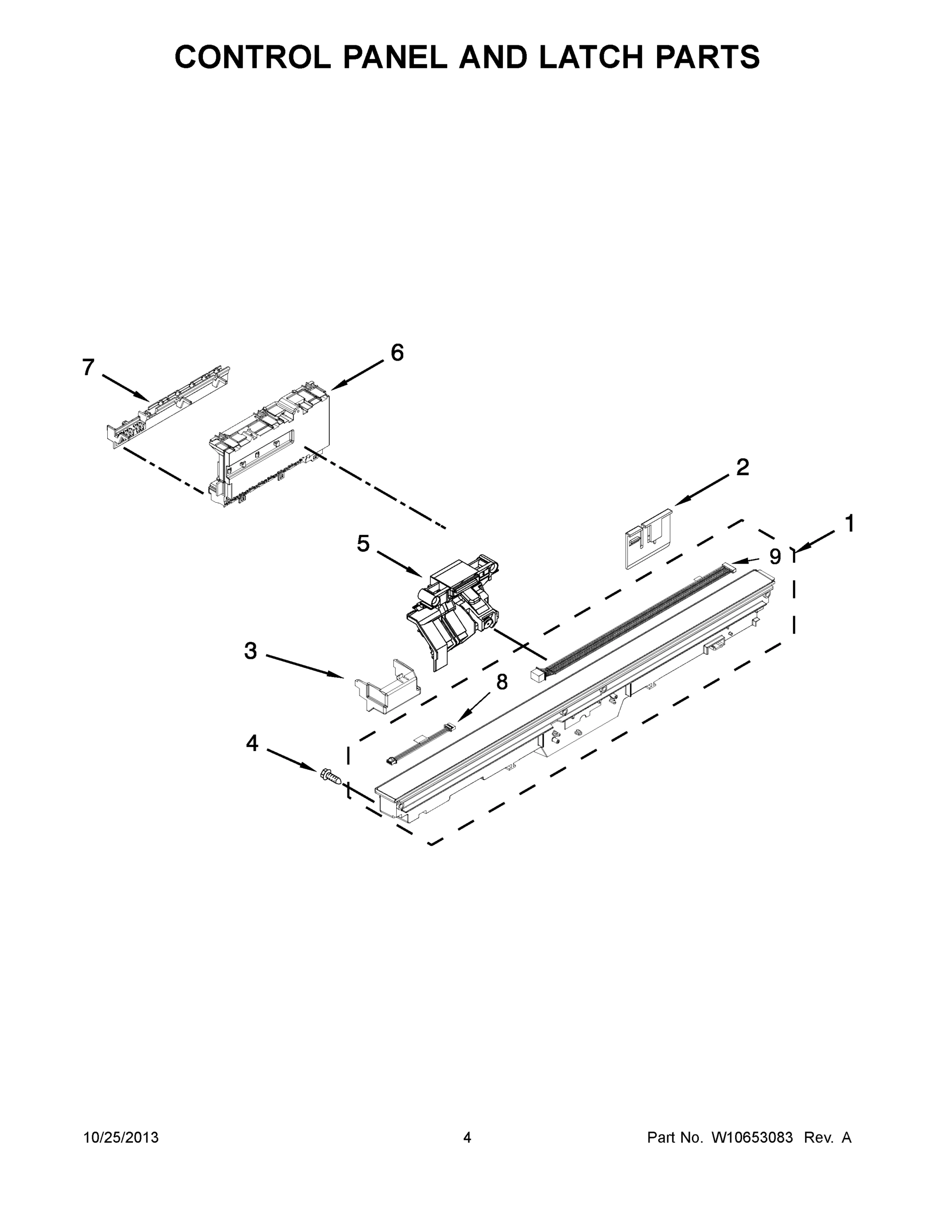 03 - CONTROL PANEL AND LATCH PARTS