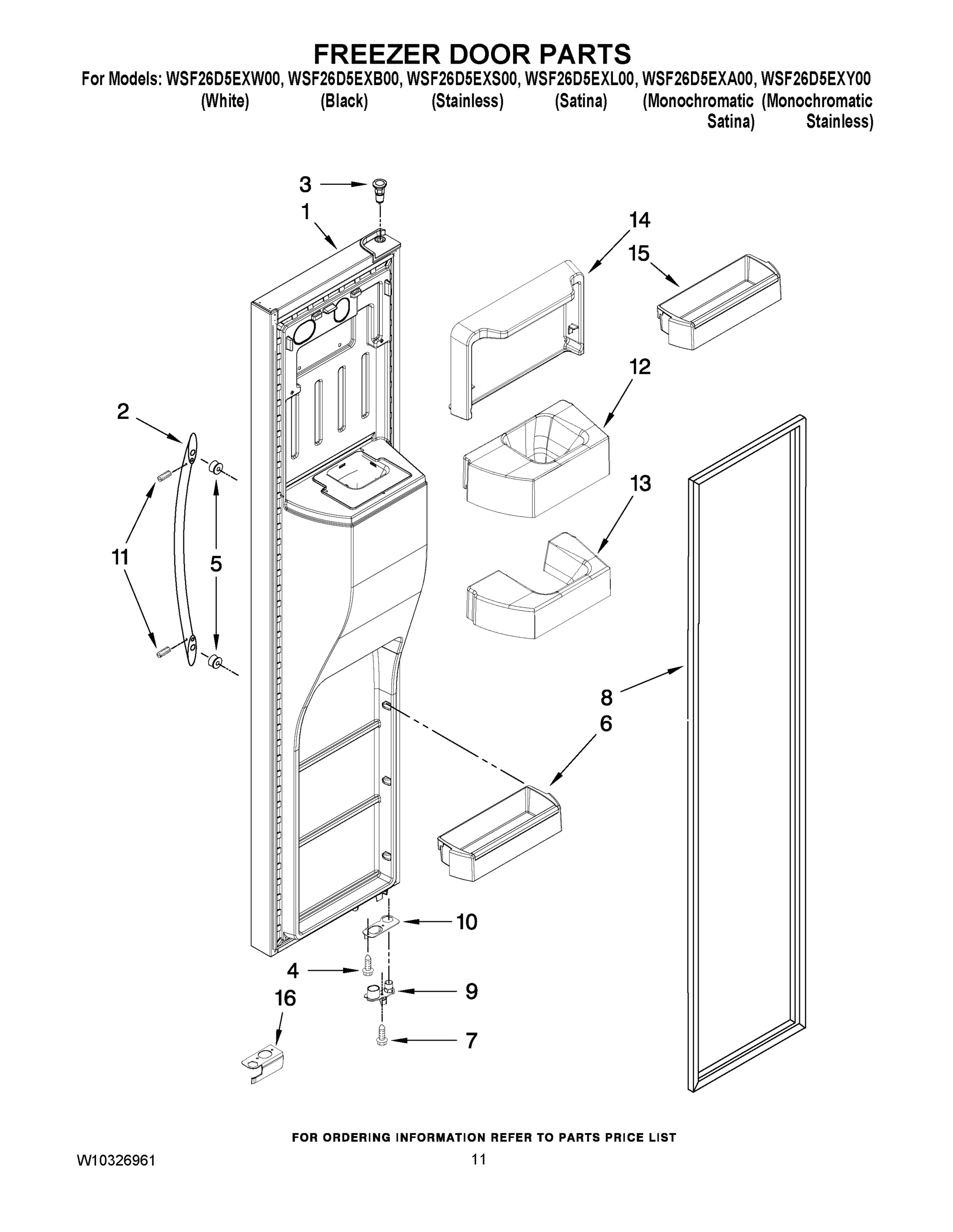 07 - FREEZER DOOR PARTS