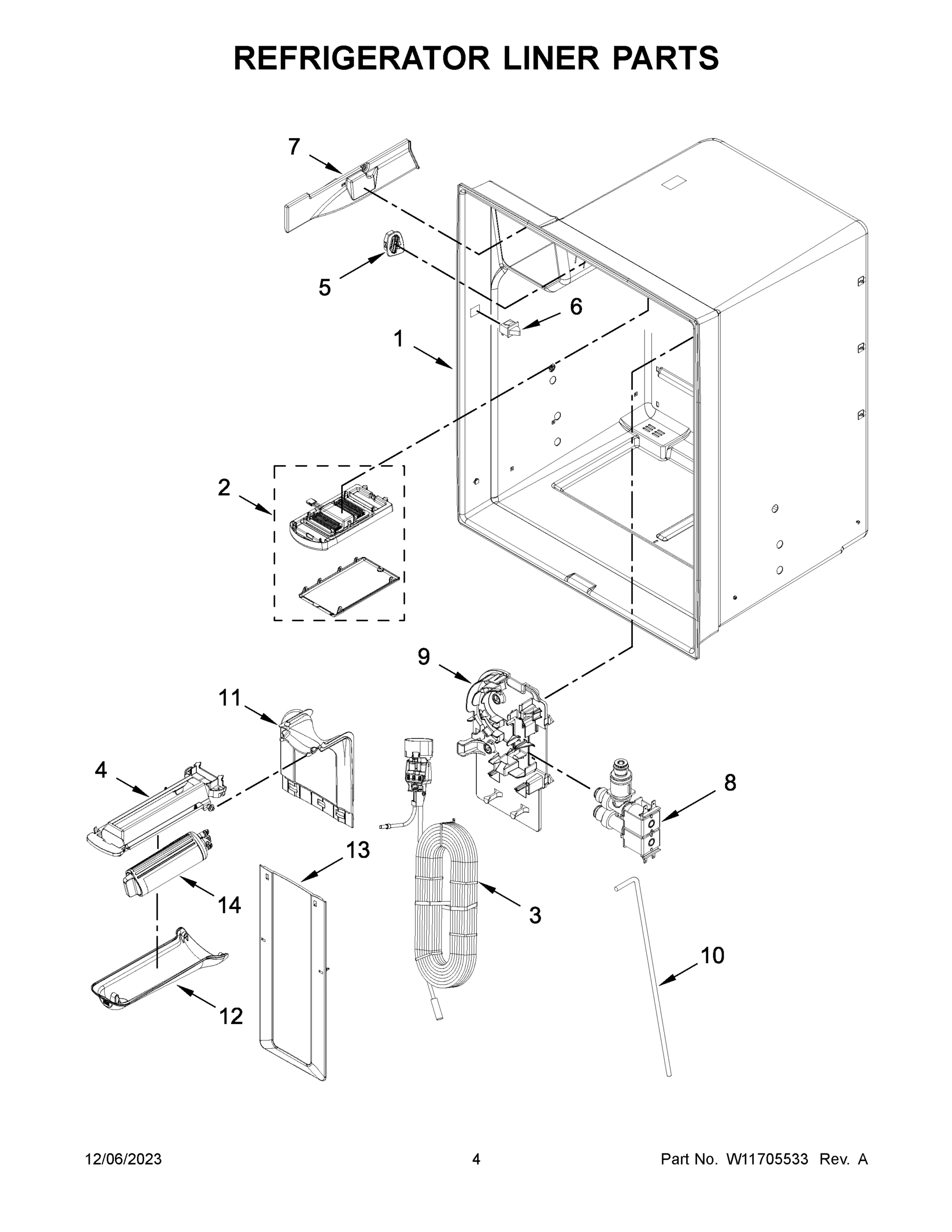 03 - REFRIGERATOR LINER PARTS