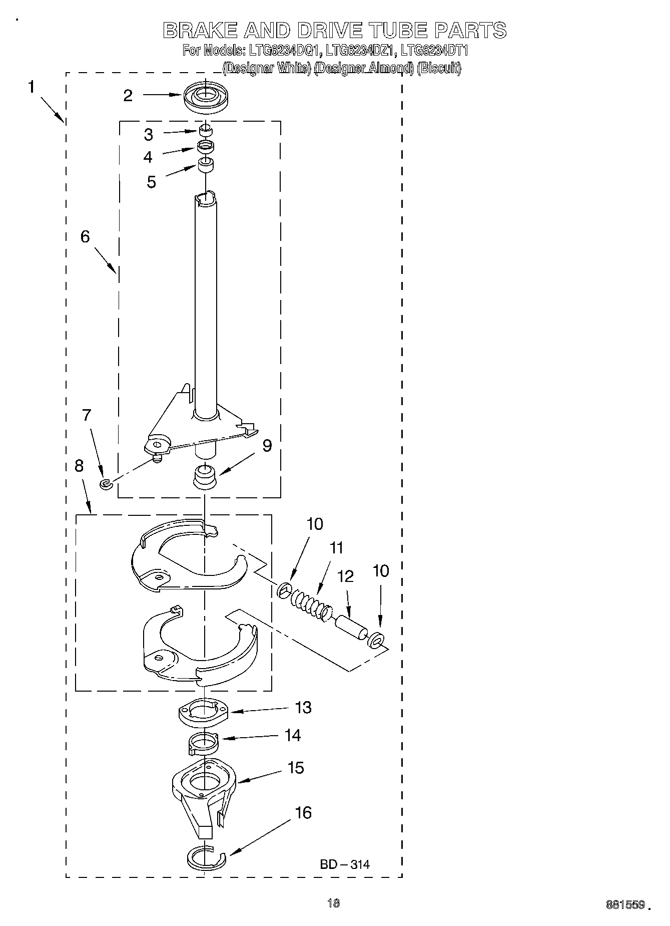 12 - BRAKE AND DRIVE TUBE