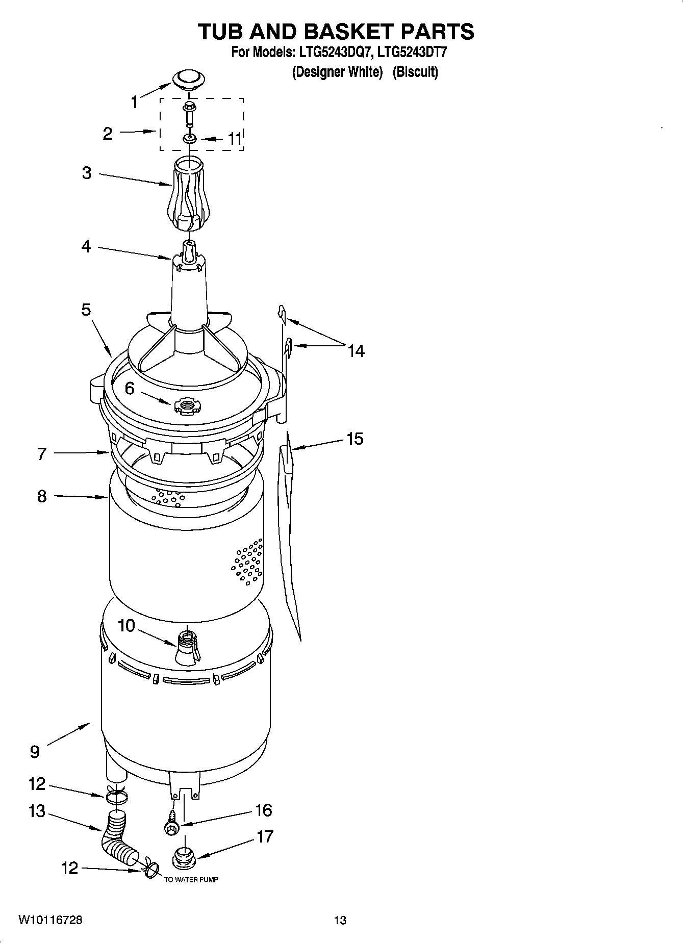 10 - TUB AND BASKET PARTS