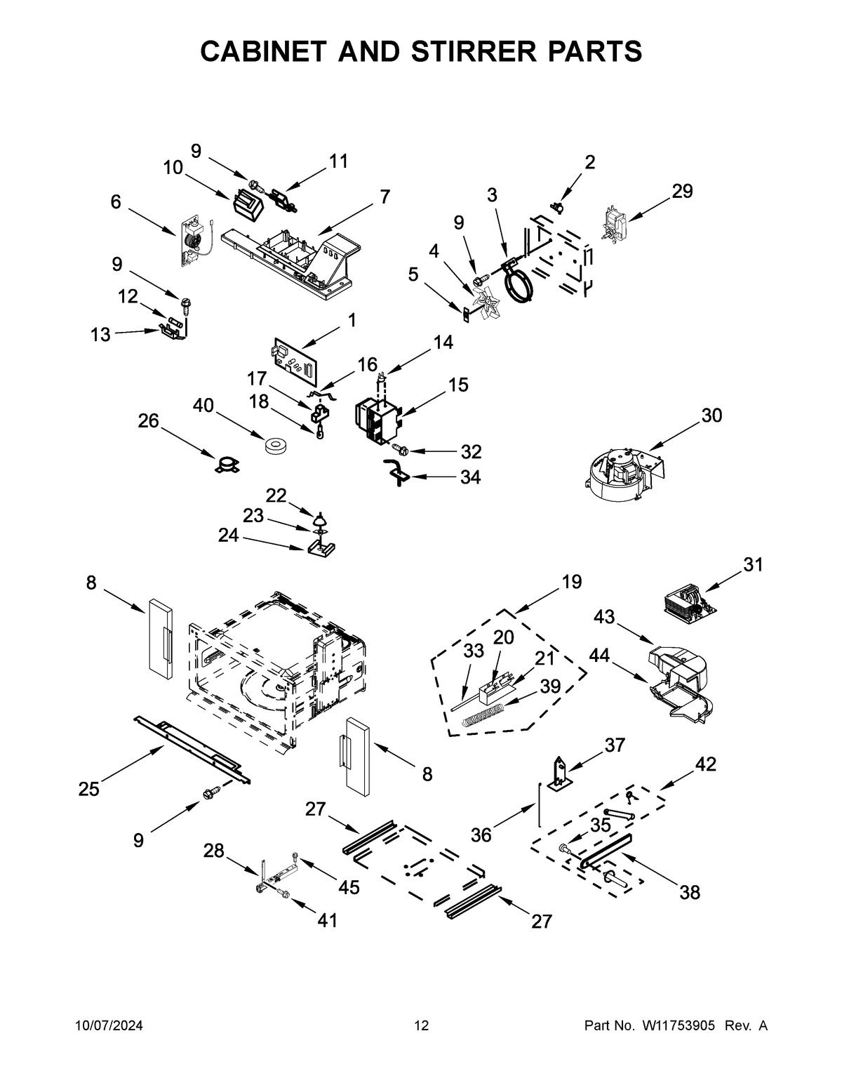 07 - CABINET AND STIRRER PARTS