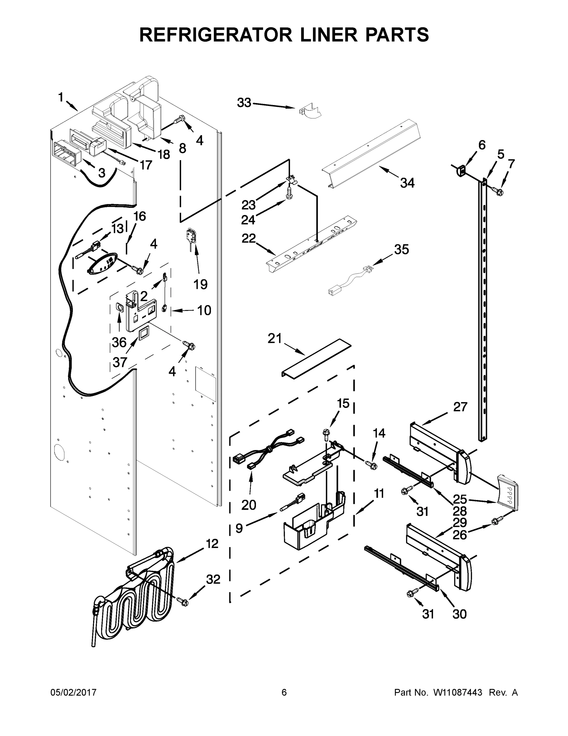 04 - REFRIGERATOR LINER PARTS