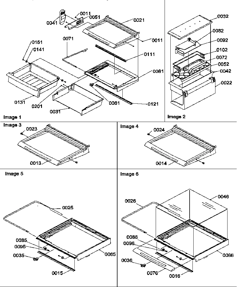 03 - DELI, SHELF, AND CRISPER ASSEMBLIES