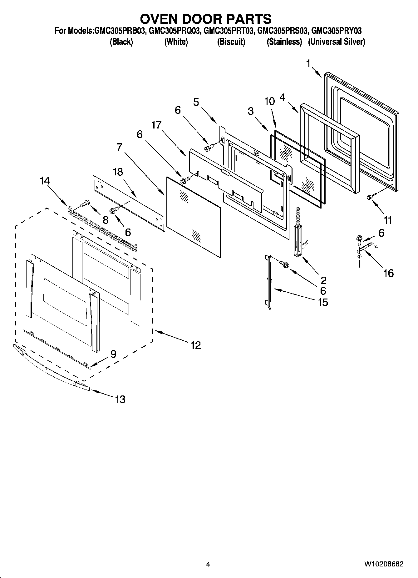 03 - OVEN DOOR PARTS