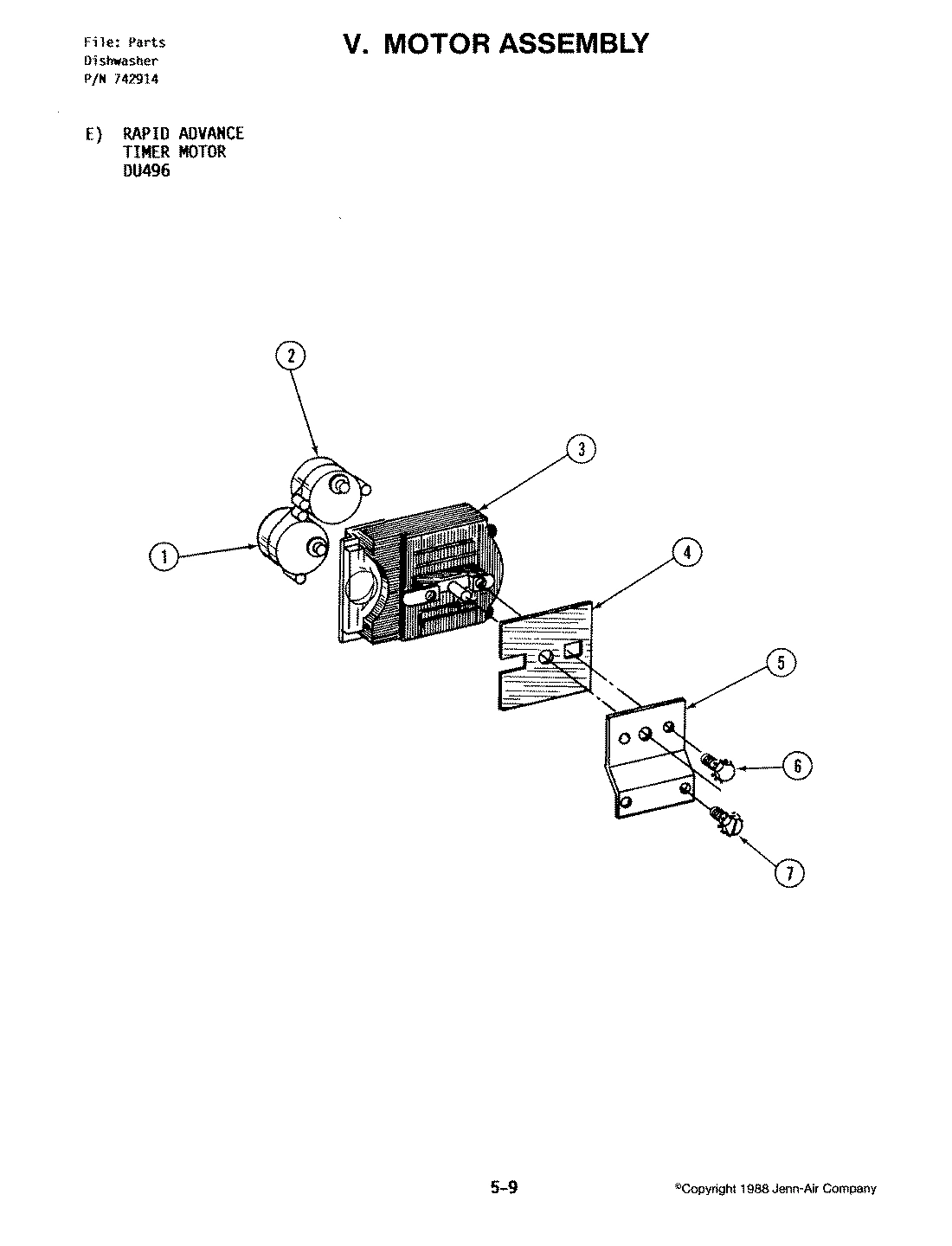 09 - MOTOR ASSEMBLY-TIMER (DU496)