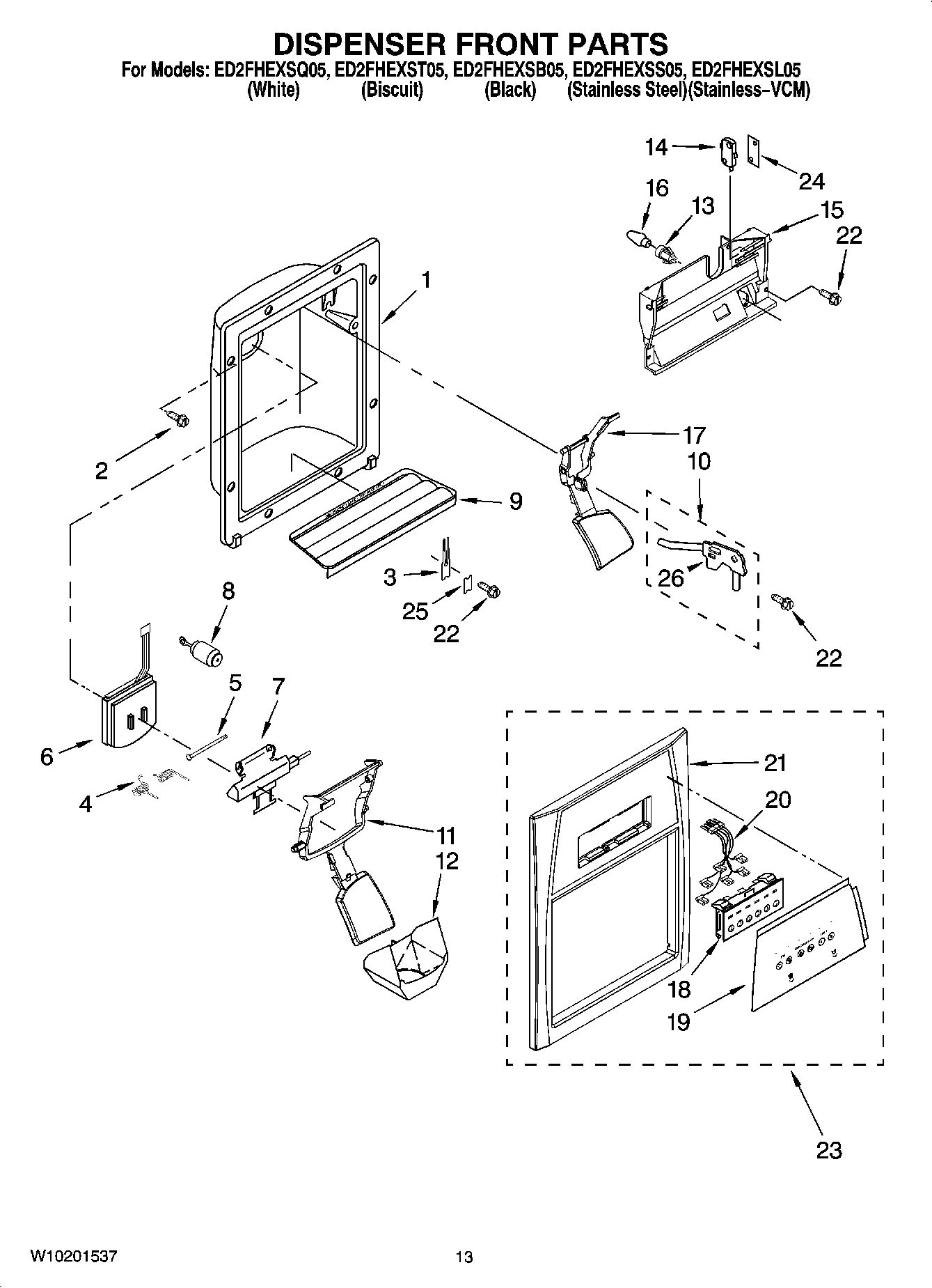 08 - DISPENSER FRONT PARTS