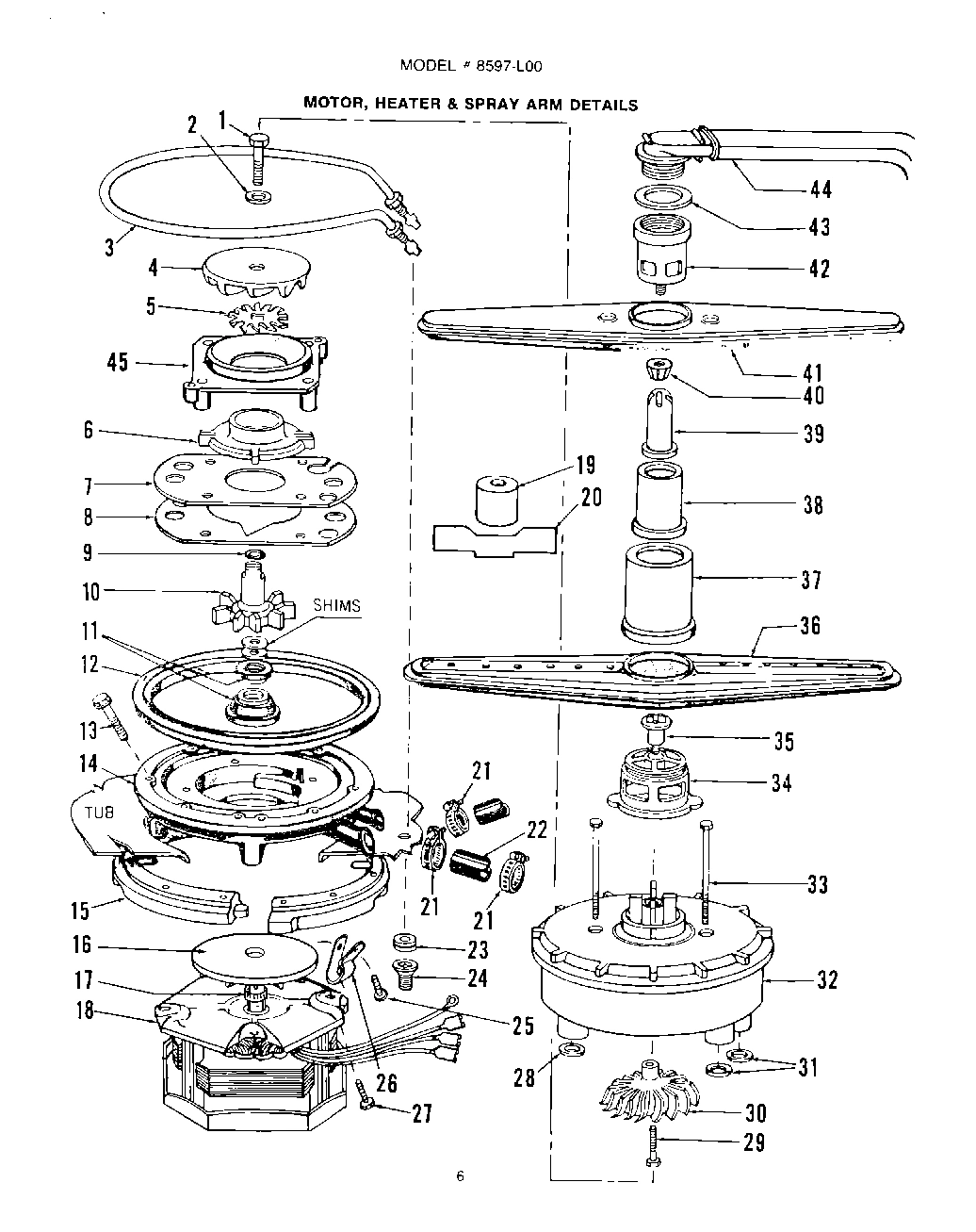 05 - MOTOR, HEATER AND SPRAY ARM