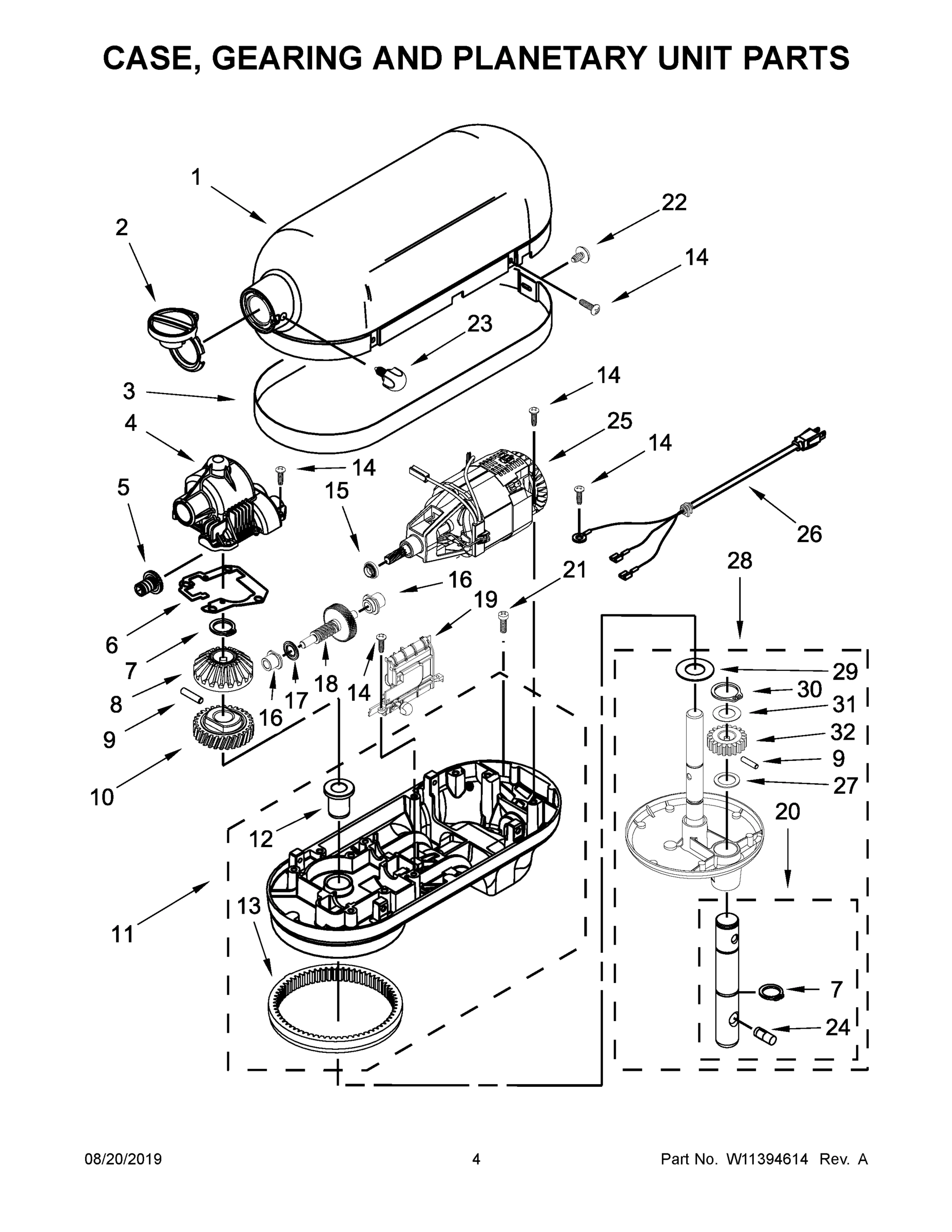 03 - CASE, GEARING AND PLANETARY UNIT PARTS