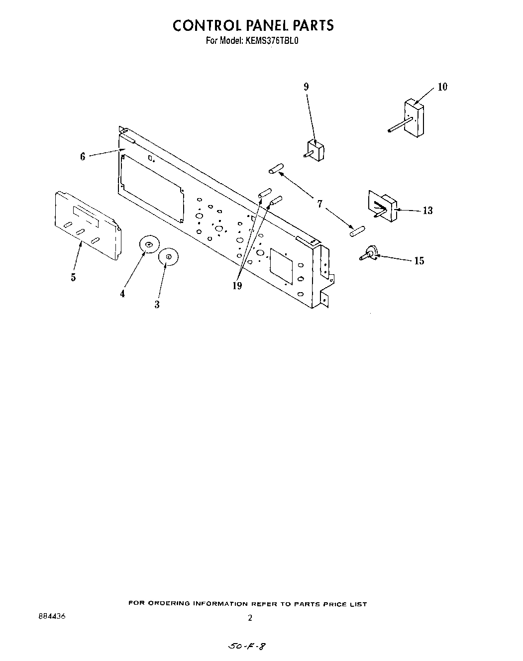 02 - CONTROL PANEL , LIT/OPTIONAL