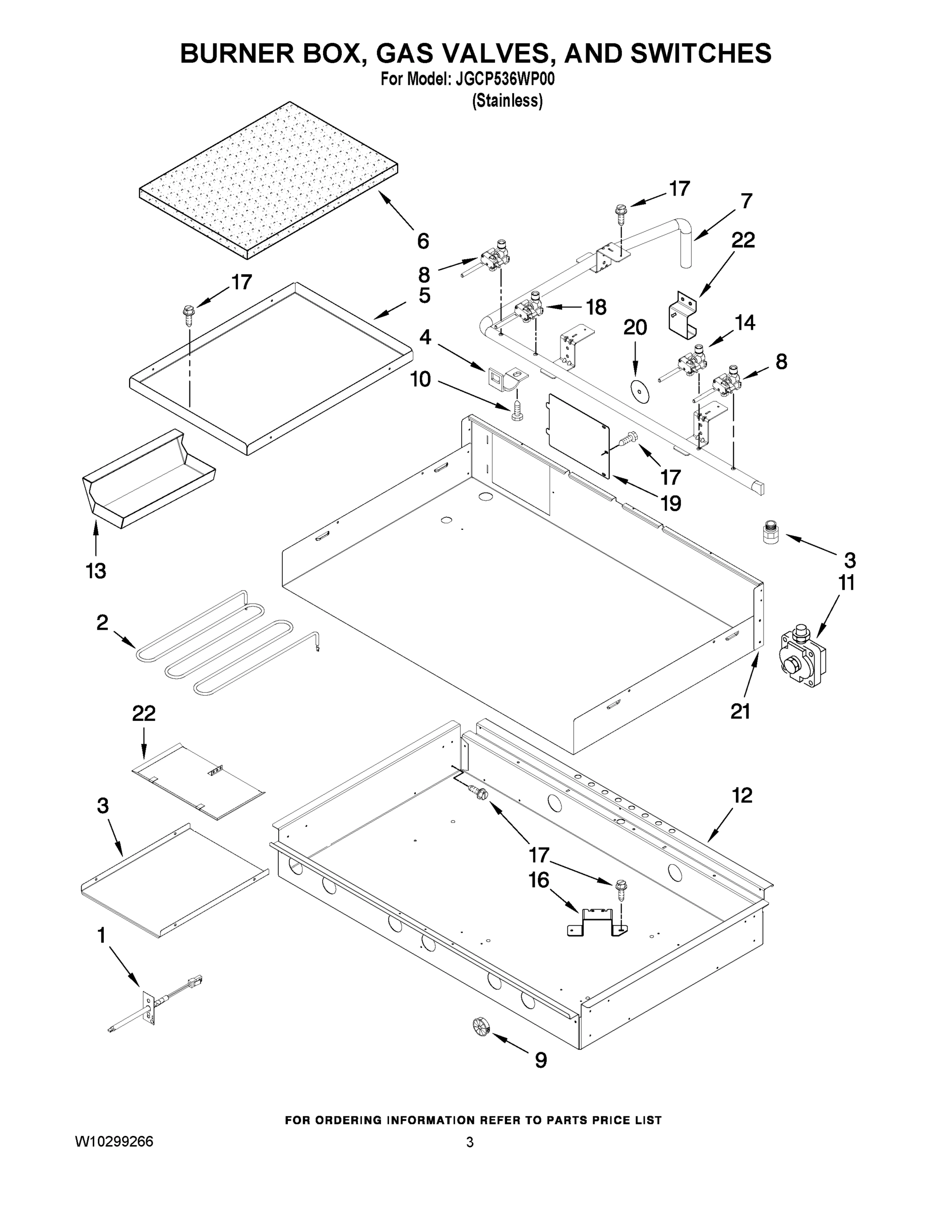 02 - BURNER BOX, GAS VALVES, AND SWITCHES