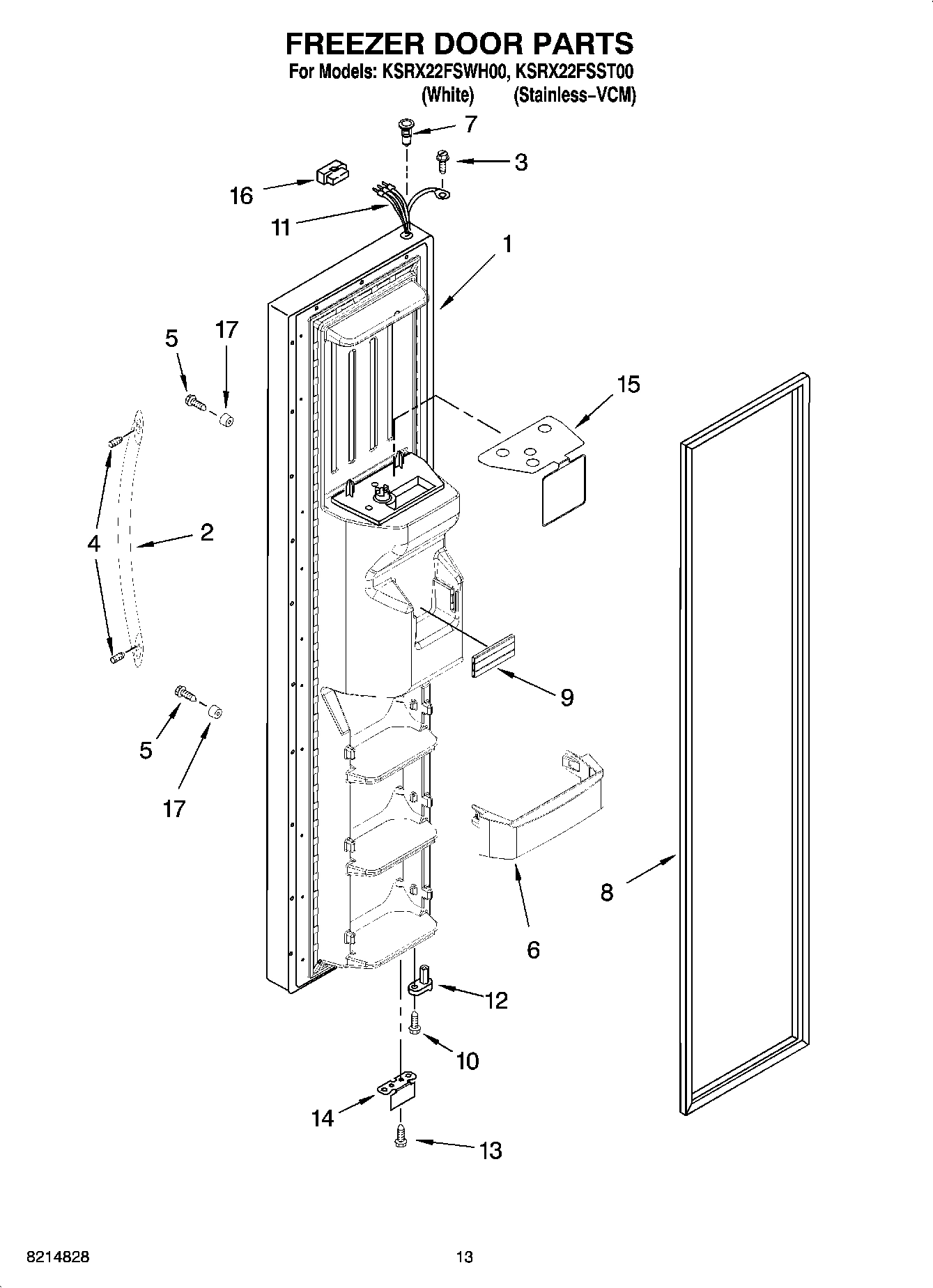 08 - FREEZER DOOR PARTS